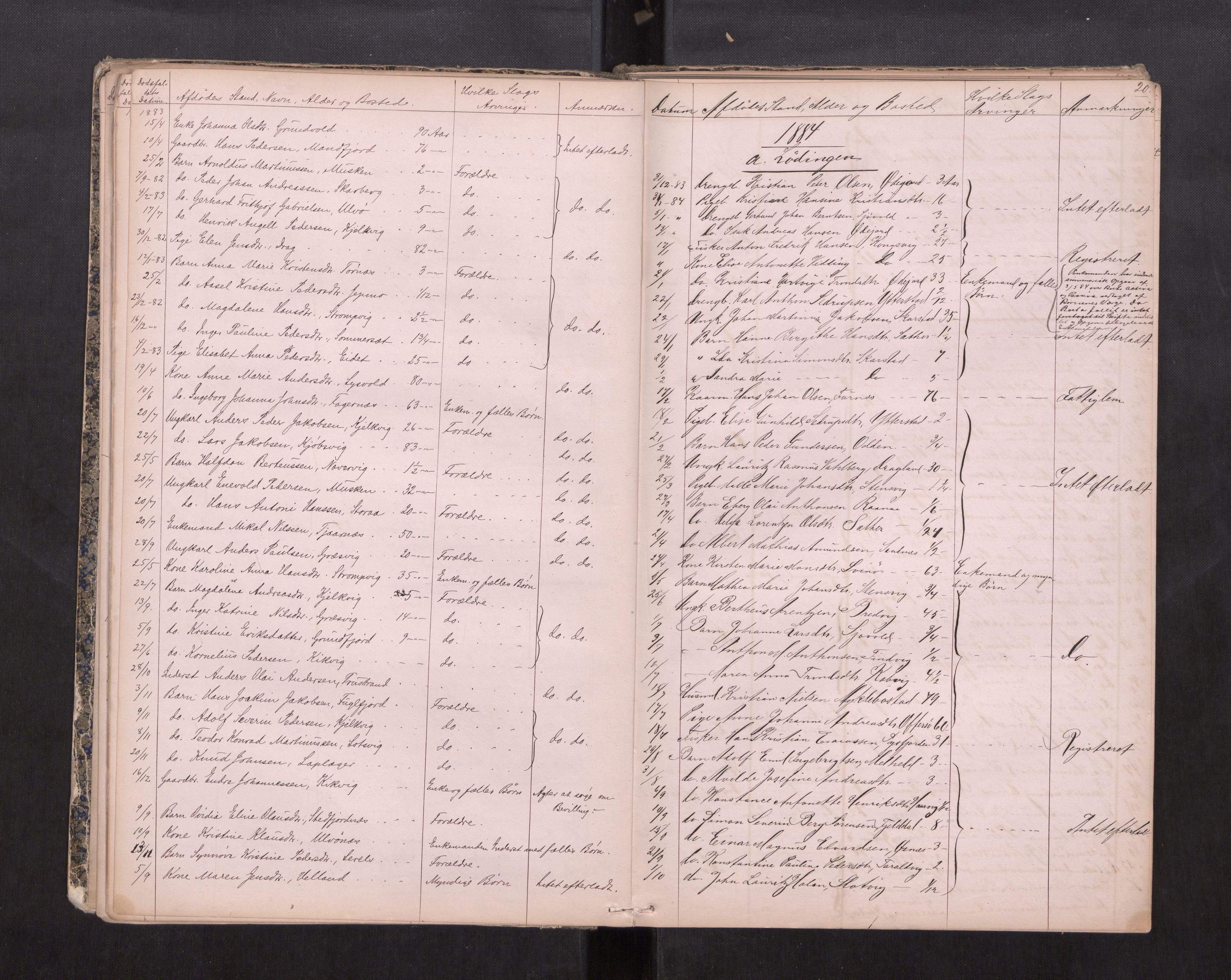 Salten sorenskriveri, AV/SAT-A-4578/1/3/3L/L0002: Dødsfallprotokoll, 1878-1888, s. 20