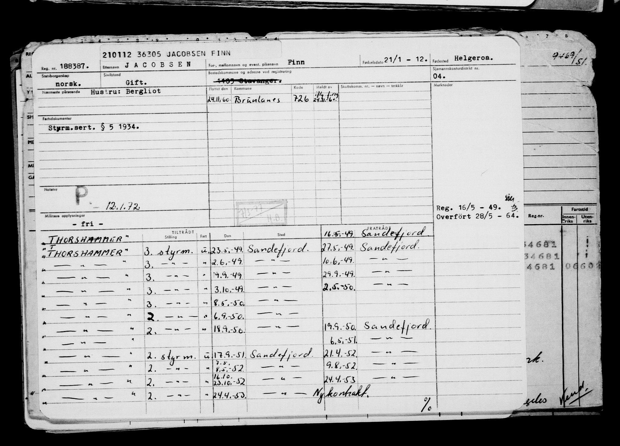 Direktoratet for sjømenn, AV/RA-S-3545/G/Gb/L0102: Hovedkort, 1912, s. 333