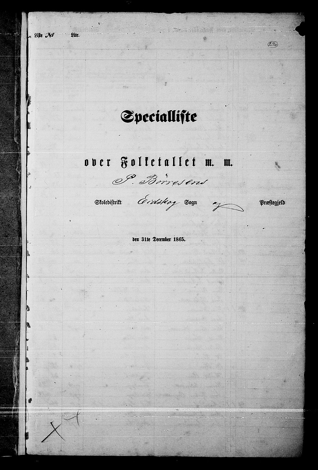 RA, Folketelling 1865 for 0420P Eidskog prestegjeld, 1865, s. 265