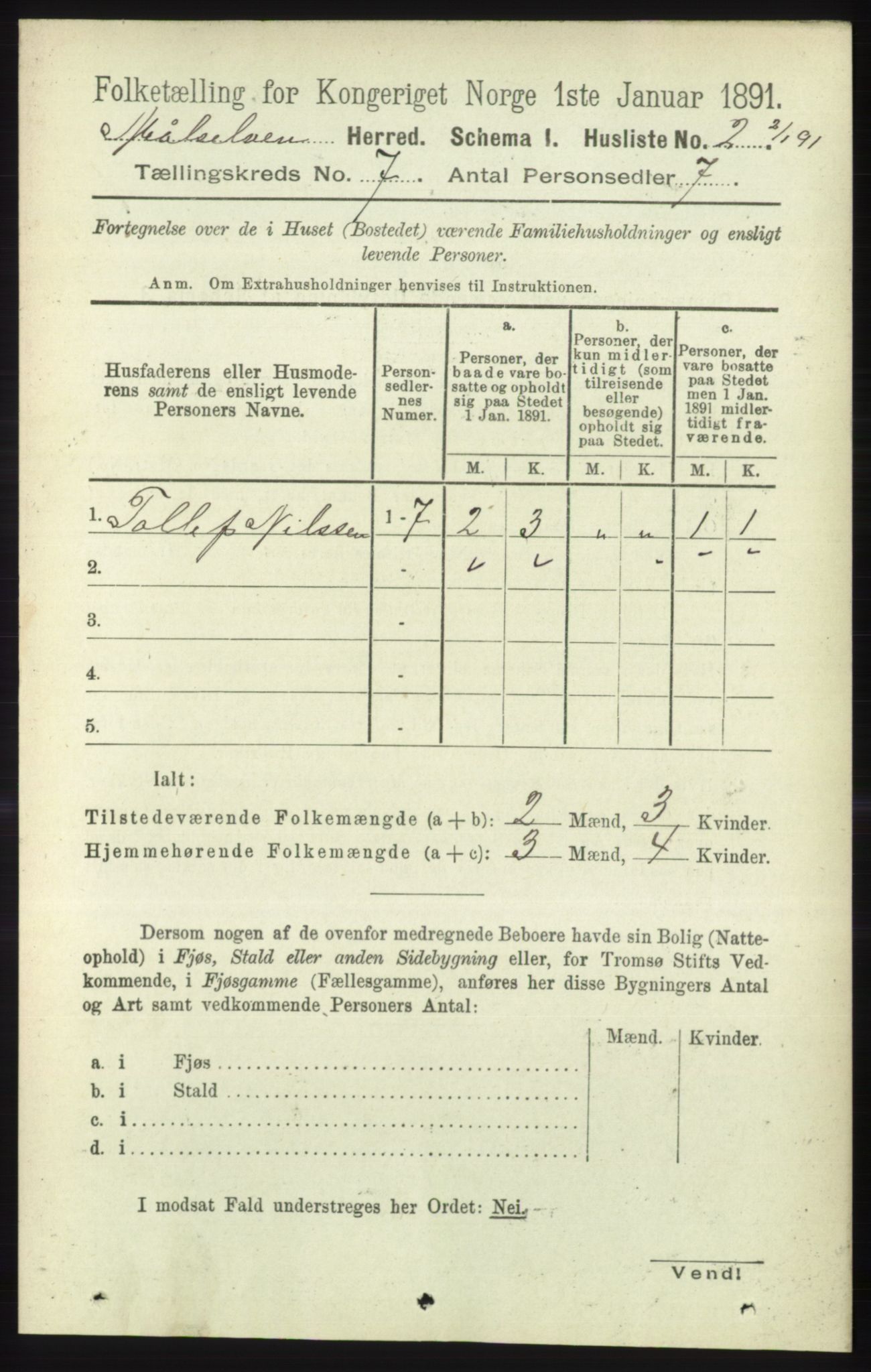 RA, Folketelling 1891 for 1924 Målselv herred, 1891, s. 2173