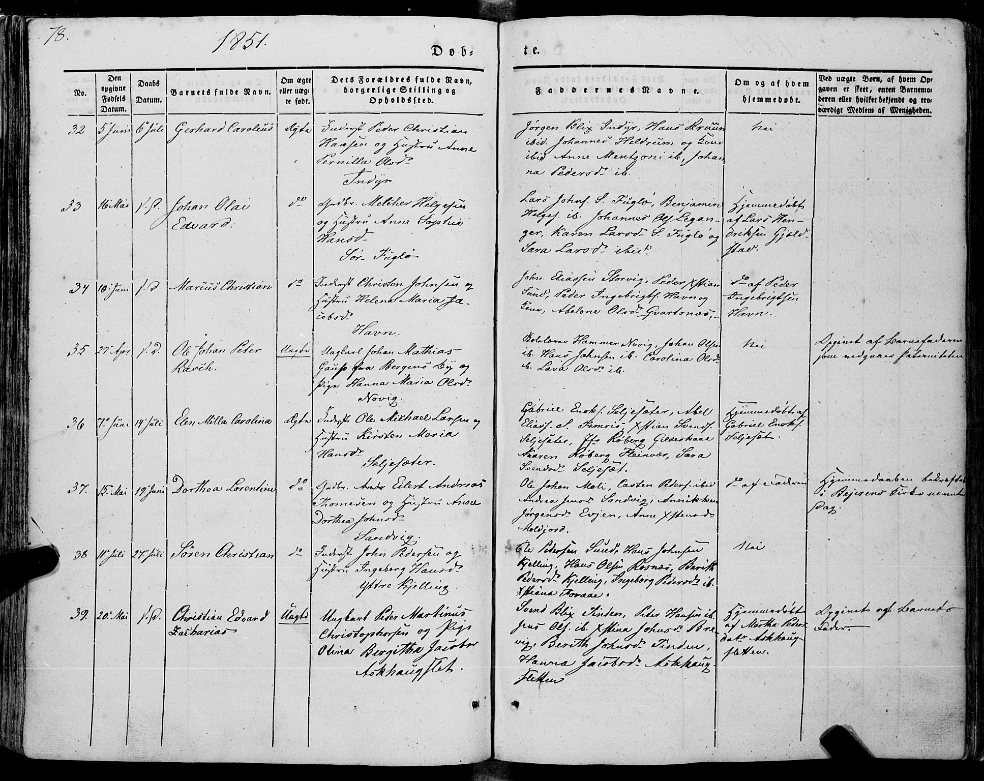 Ministerialprotokoller, klokkerbøker og fødselsregistre - Nordland, SAT/A-1459/805/L0097: Ministerialbok nr. 805A04, 1837-1861, s. 78