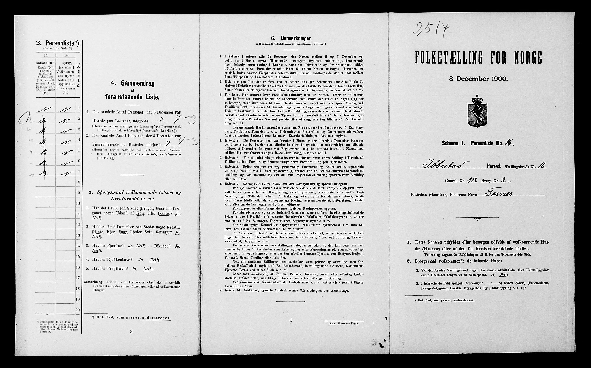 SATØ, Folketelling 1900 for 1917 Ibestad herred, 1900, s. 2167