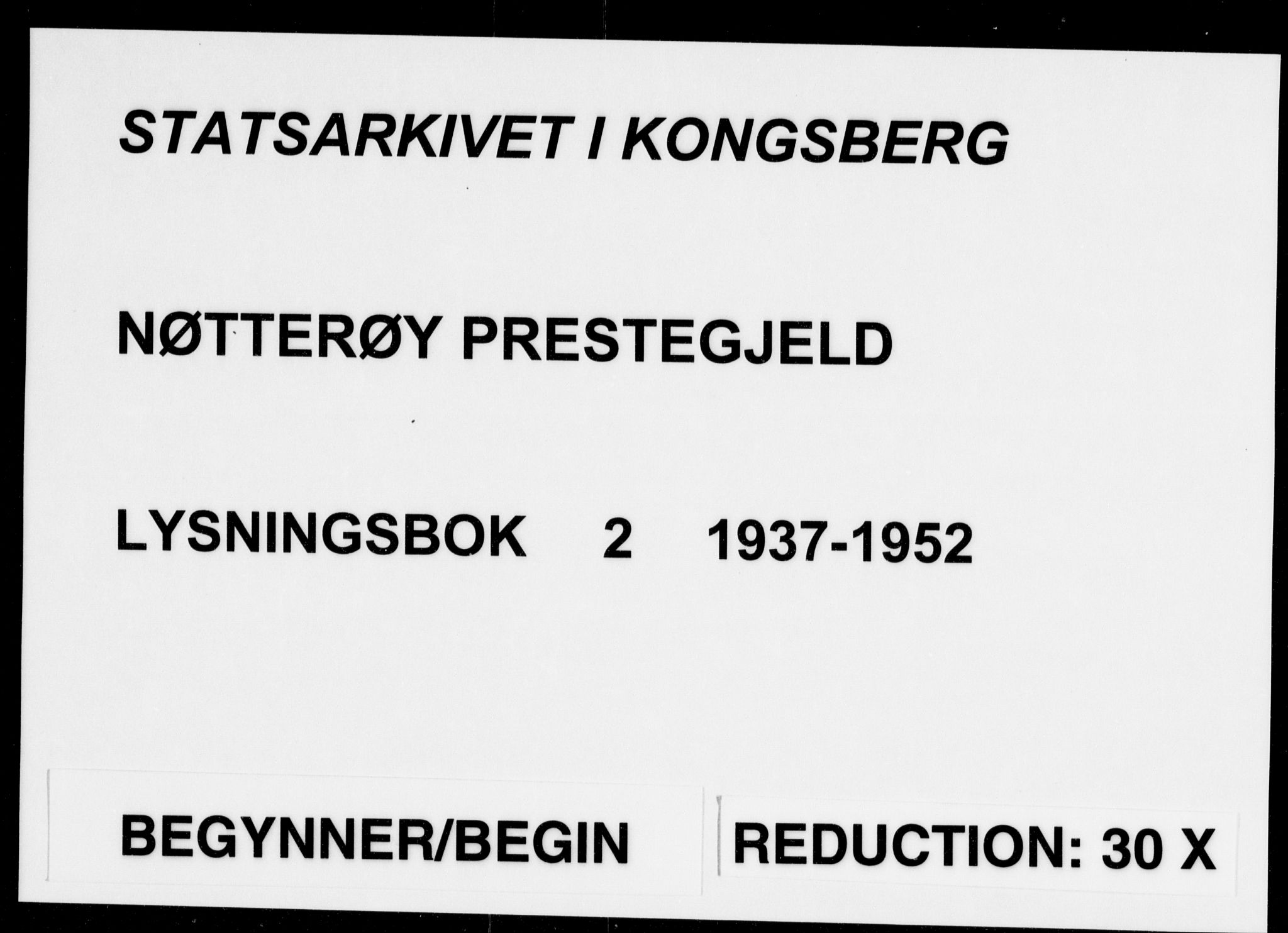 Nøtterøy kirkebøker, AV/SAKO-A-354/H/Ha/L0002: Lysningsprotokoll nr. 2, 1937-1952