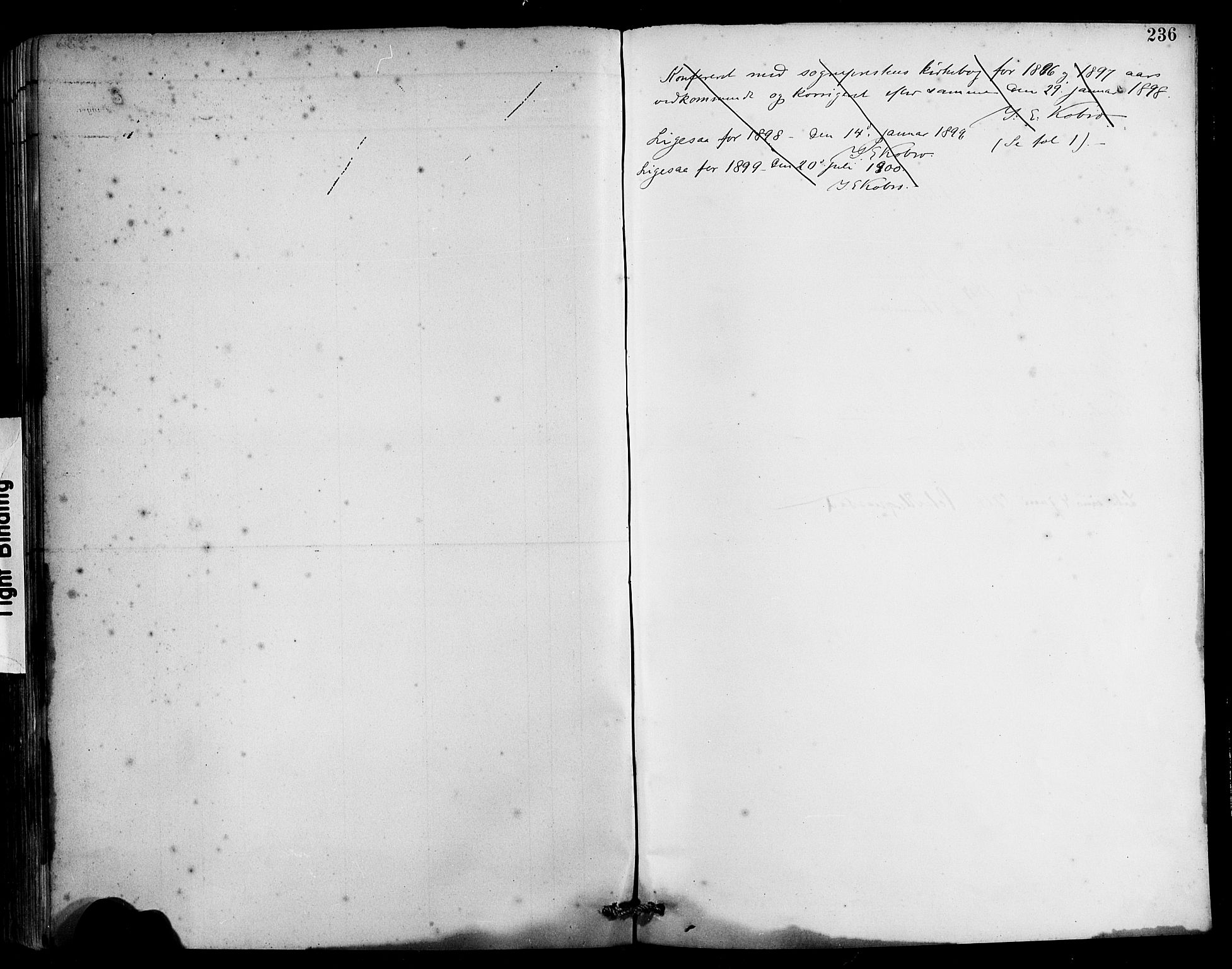 Husnes Sokneprestembete, SAB/A-75901/H/Hab: Klokkerbok nr. B 2, 1884-1914, s. 236