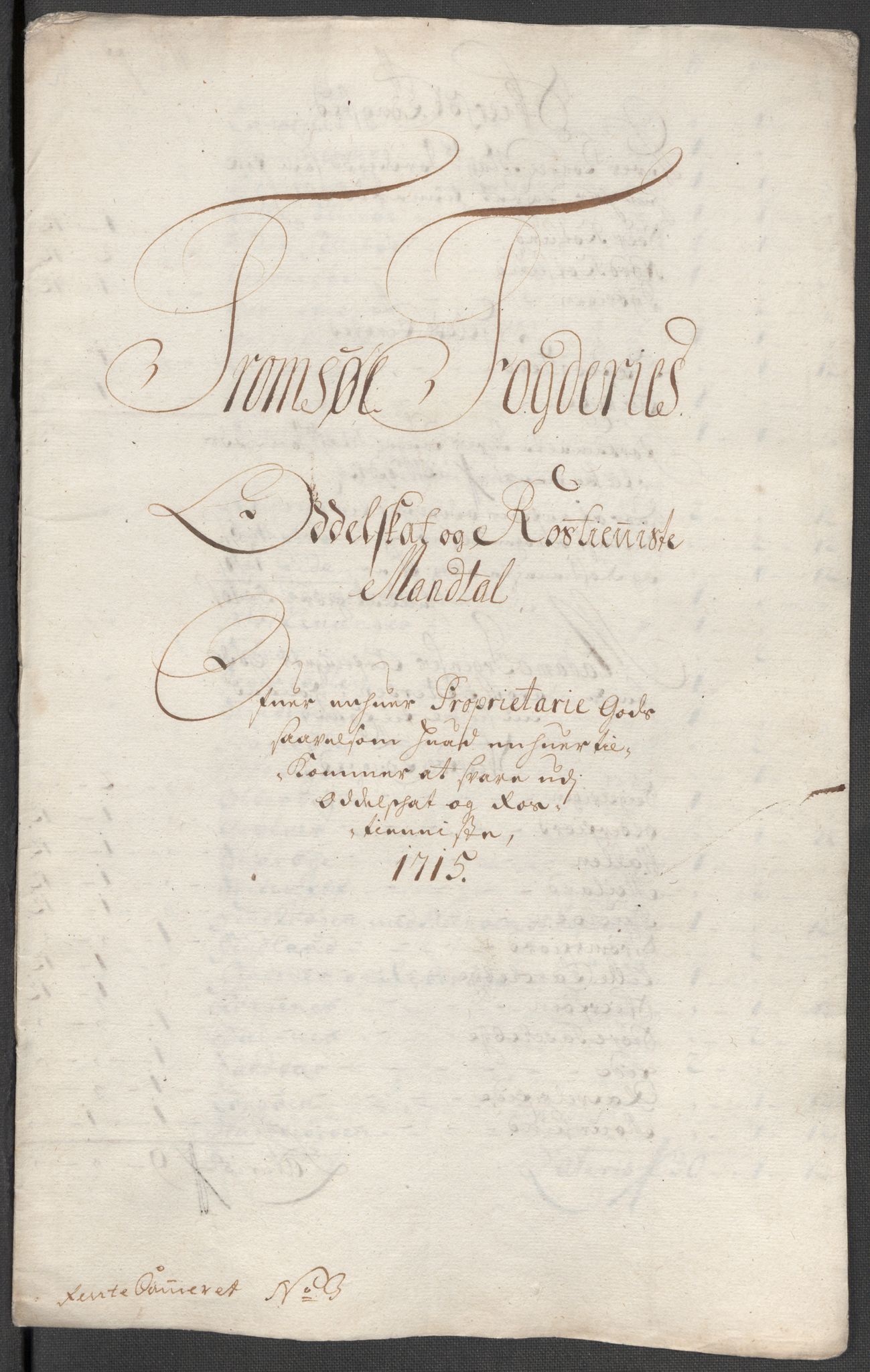 Rentekammeret inntil 1814, Reviderte regnskaper, Fogderegnskap, RA/EA-4092/R68/L4761: Fogderegnskap Senja og Troms, 1715, s. 72