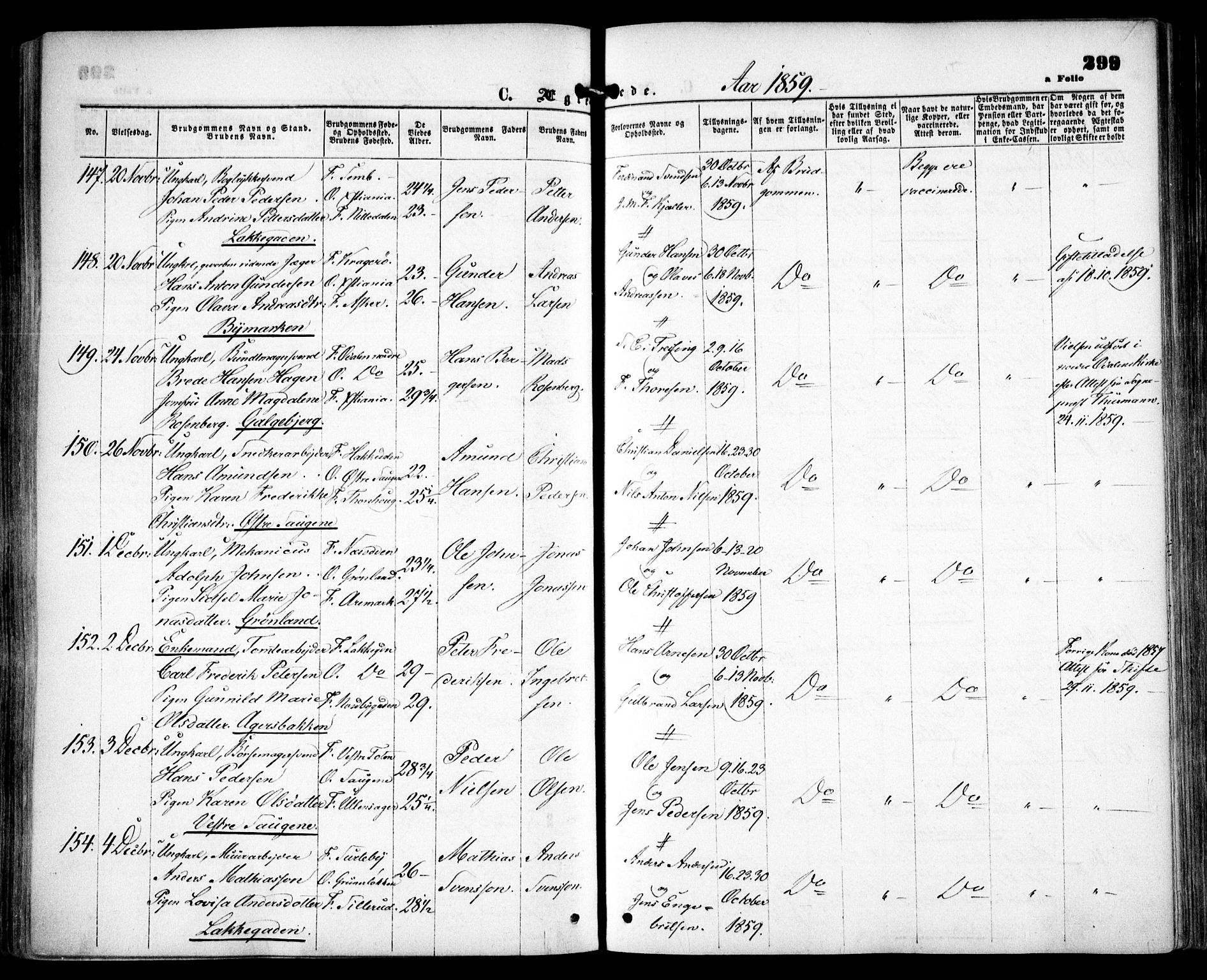 Grønland prestekontor Kirkebøker, SAO/A-10848/F/Fa/L0001: Ministerialbok nr. 1, 1859-1861, s. 299