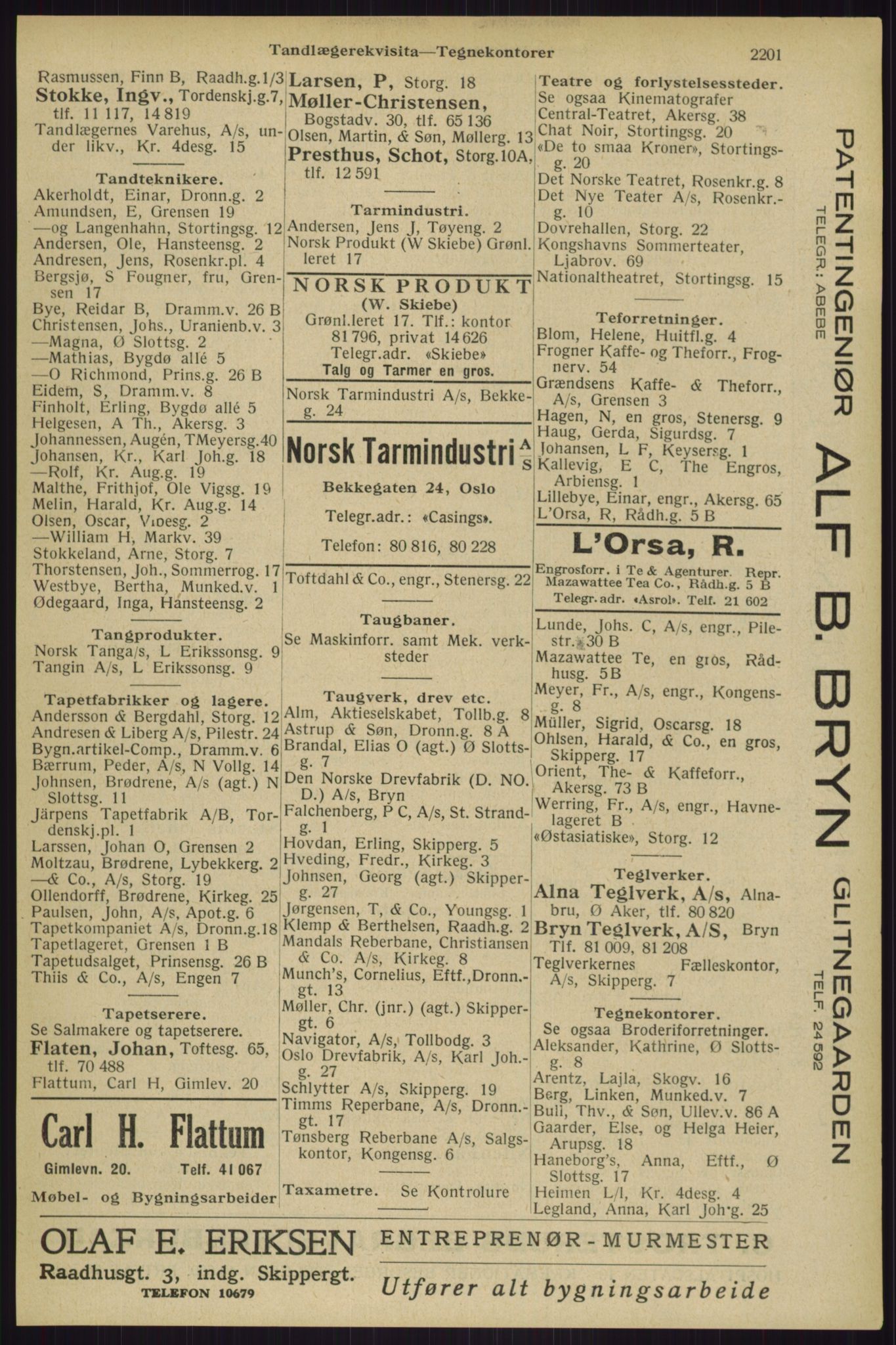 Kristiania/Oslo adressebok, PUBL/-, 1929, s. 2201
