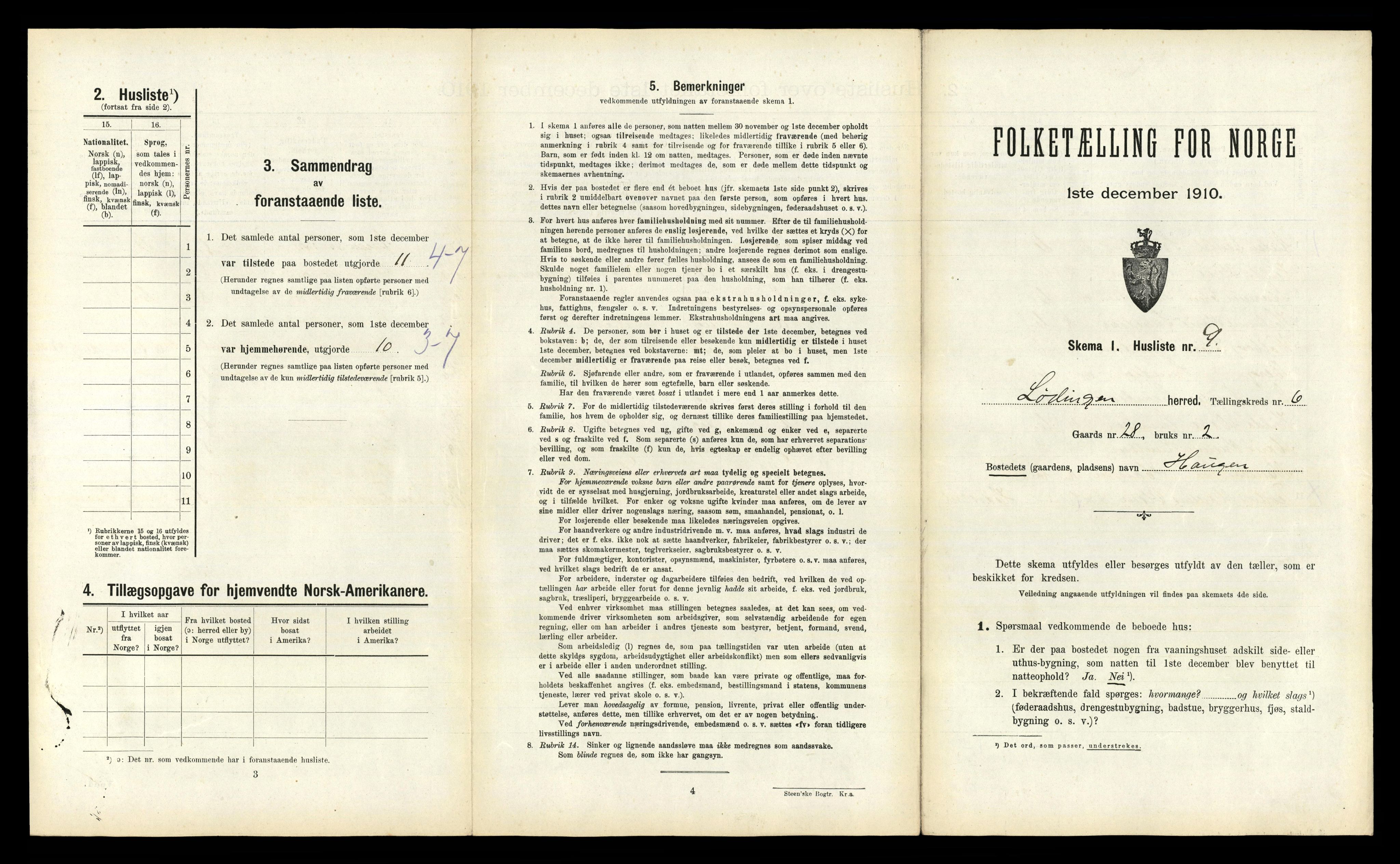 RA, Folketelling 1910 for 1851 Lødingen herred, 1910, s. 503