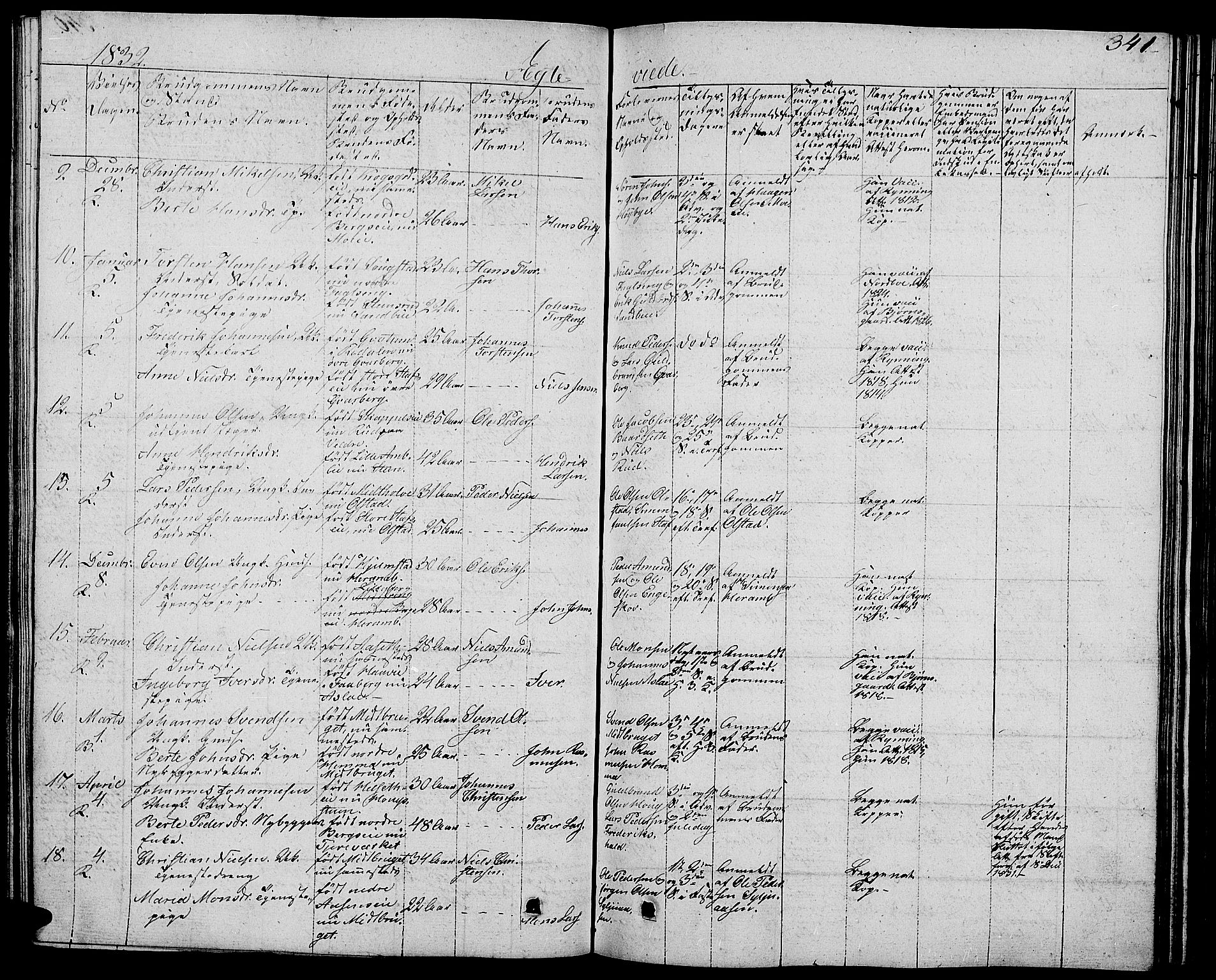 Ringsaker prestekontor, AV/SAH-PREST-014/L/La/L0004: Klokkerbok nr. 4, 1827-1838, s. 341