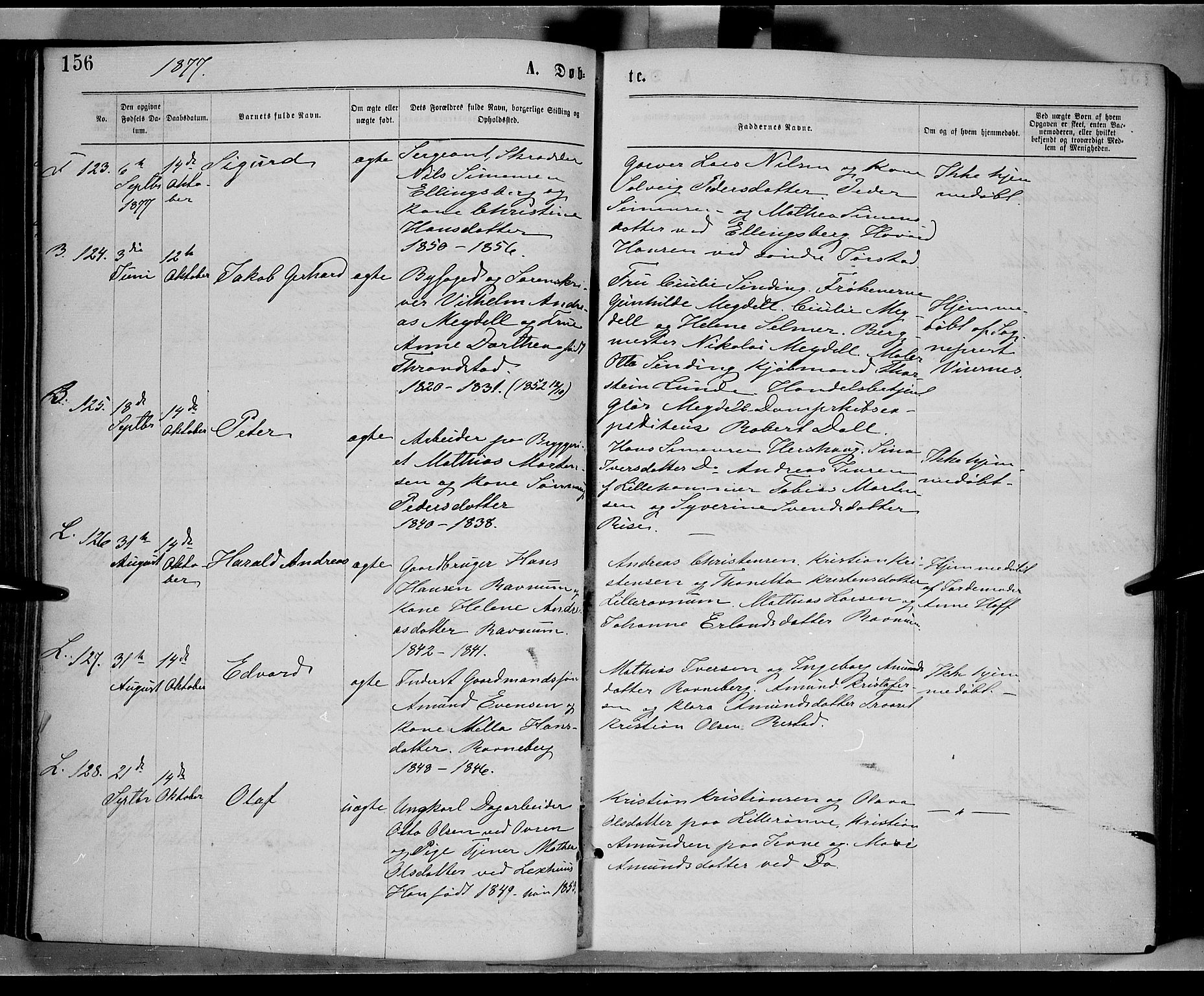 Fåberg prestekontor, AV/SAH-PREST-086/H/Ha/Haa/L0007: Ministerialbok nr. 7, 1868-1878, s. 156
