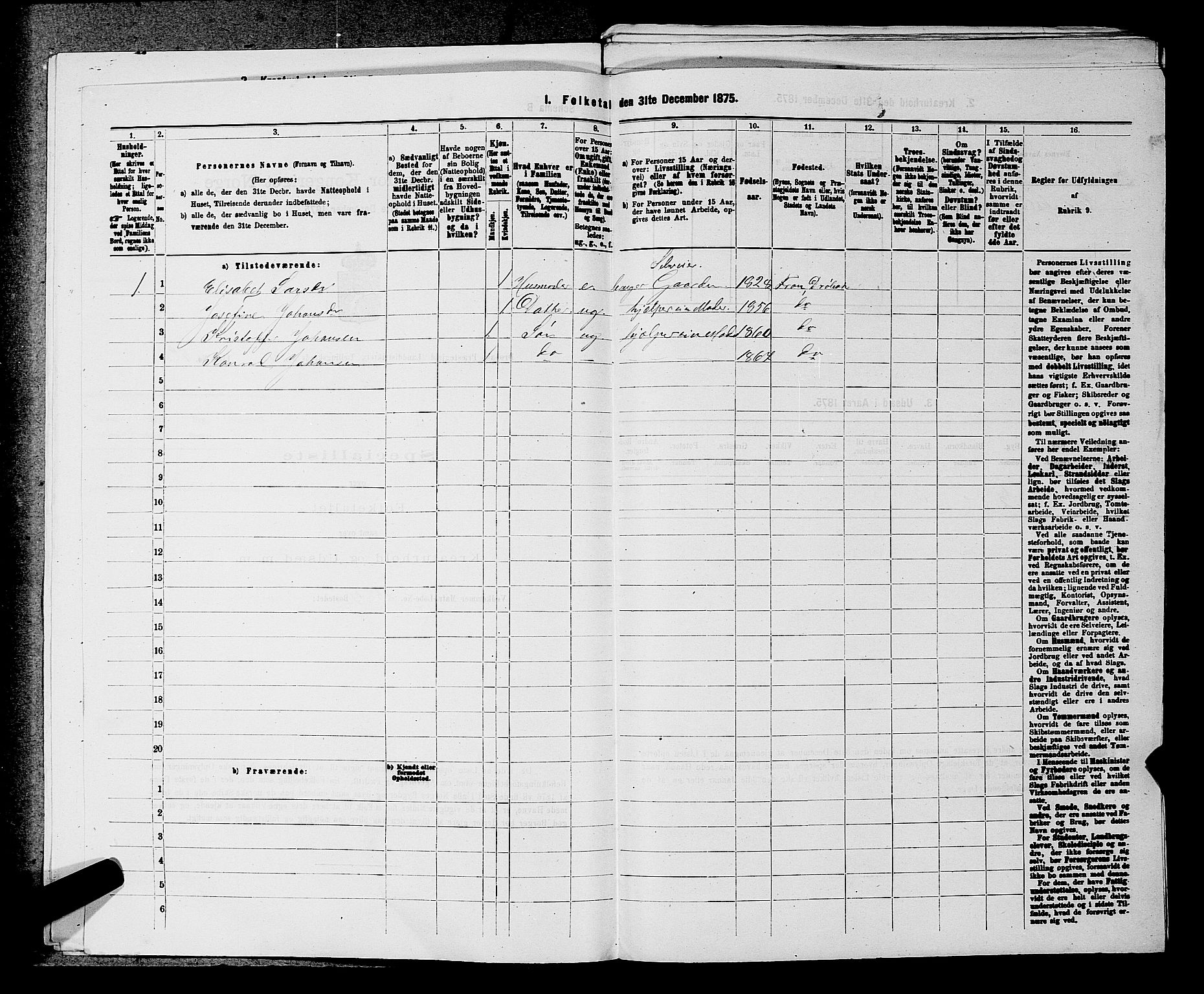 RA, Folketelling 1875 for 0215L Drøbak prestegjeld, Frogn sokn, 1875, s. 481