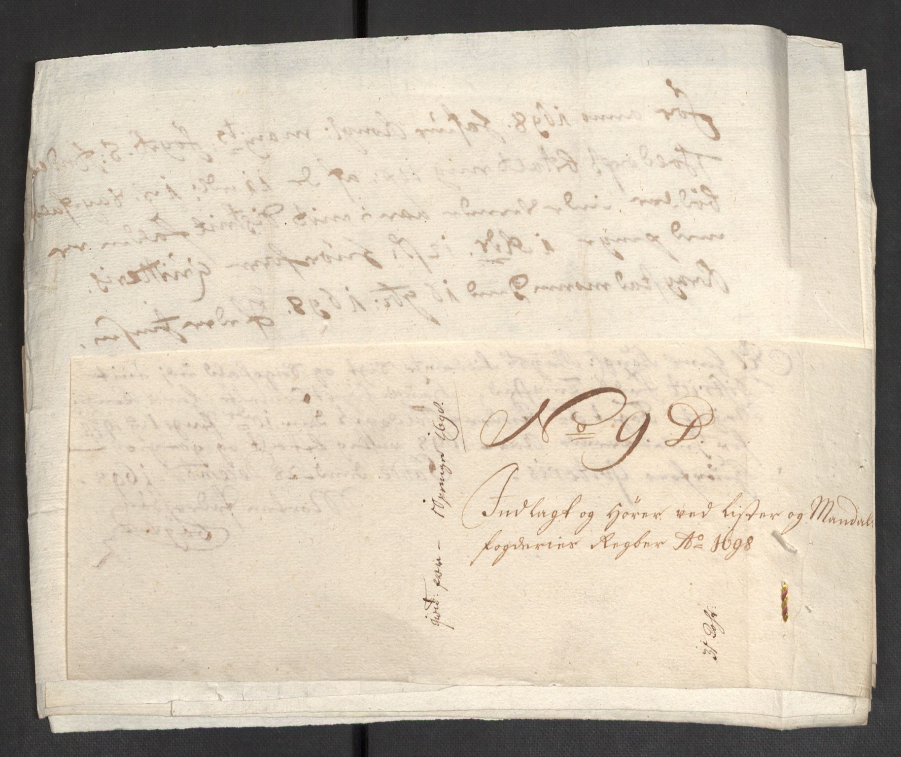Rentekammeret inntil 1814, Reviderte regnskaper, Fogderegnskap, RA/EA-4092/R43/L2547: Fogderegnskap Lista og Mandal, 1698-1699, s. 118