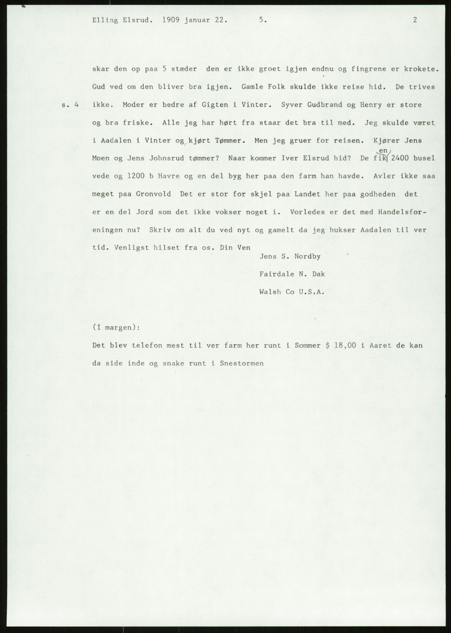 Samlinger til kildeutgivelse, Amerikabrevene, AV/RA-EA-4057/F/L0018: Innlån fra Buskerud: Elsrud, 1838-1914, s. 1013