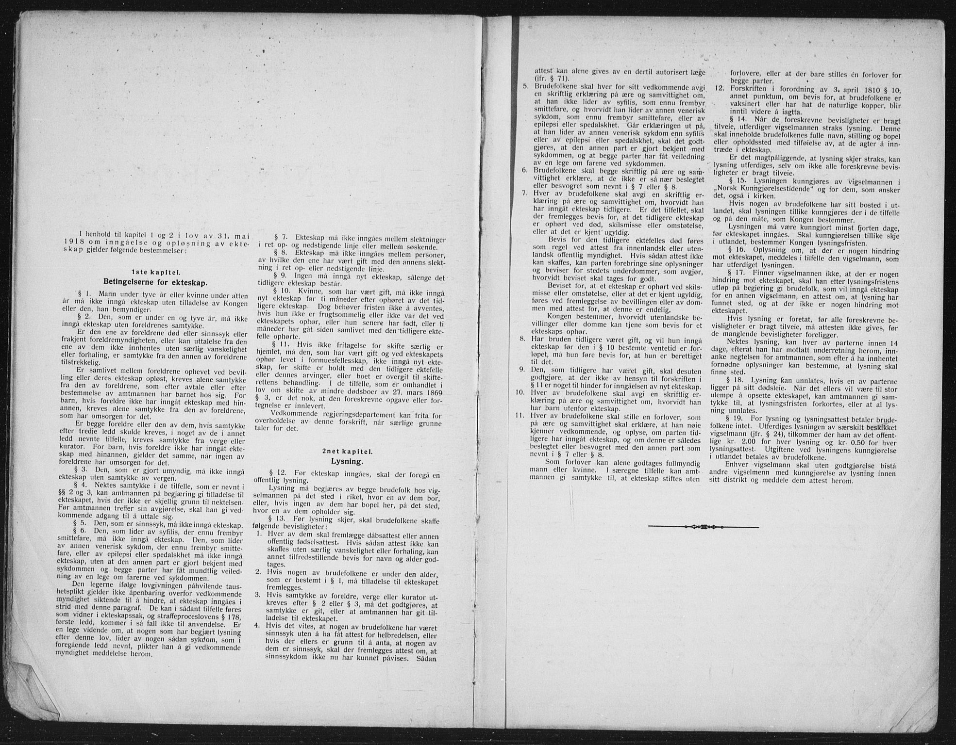 Lilleborg prestekontor Kirkebøker, SAO/A-10343a/H/L0002: Lysningsprotokoll nr. 2, 1919-1940