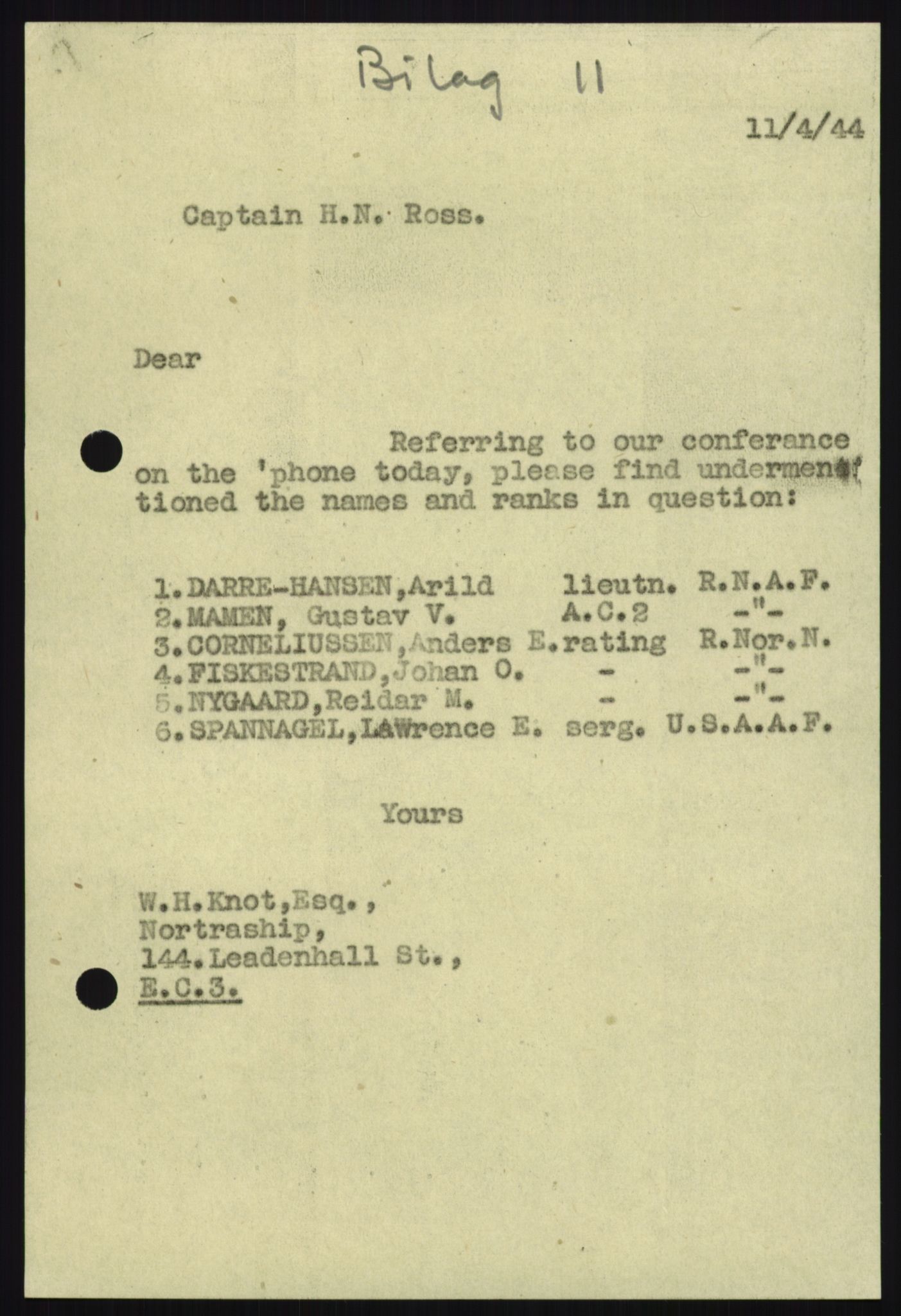 Forsvaret, Sjøforsvarets overkommando, RA/RAFA-2035/D/Dc/L0141: --, 1940-1945, s. 579