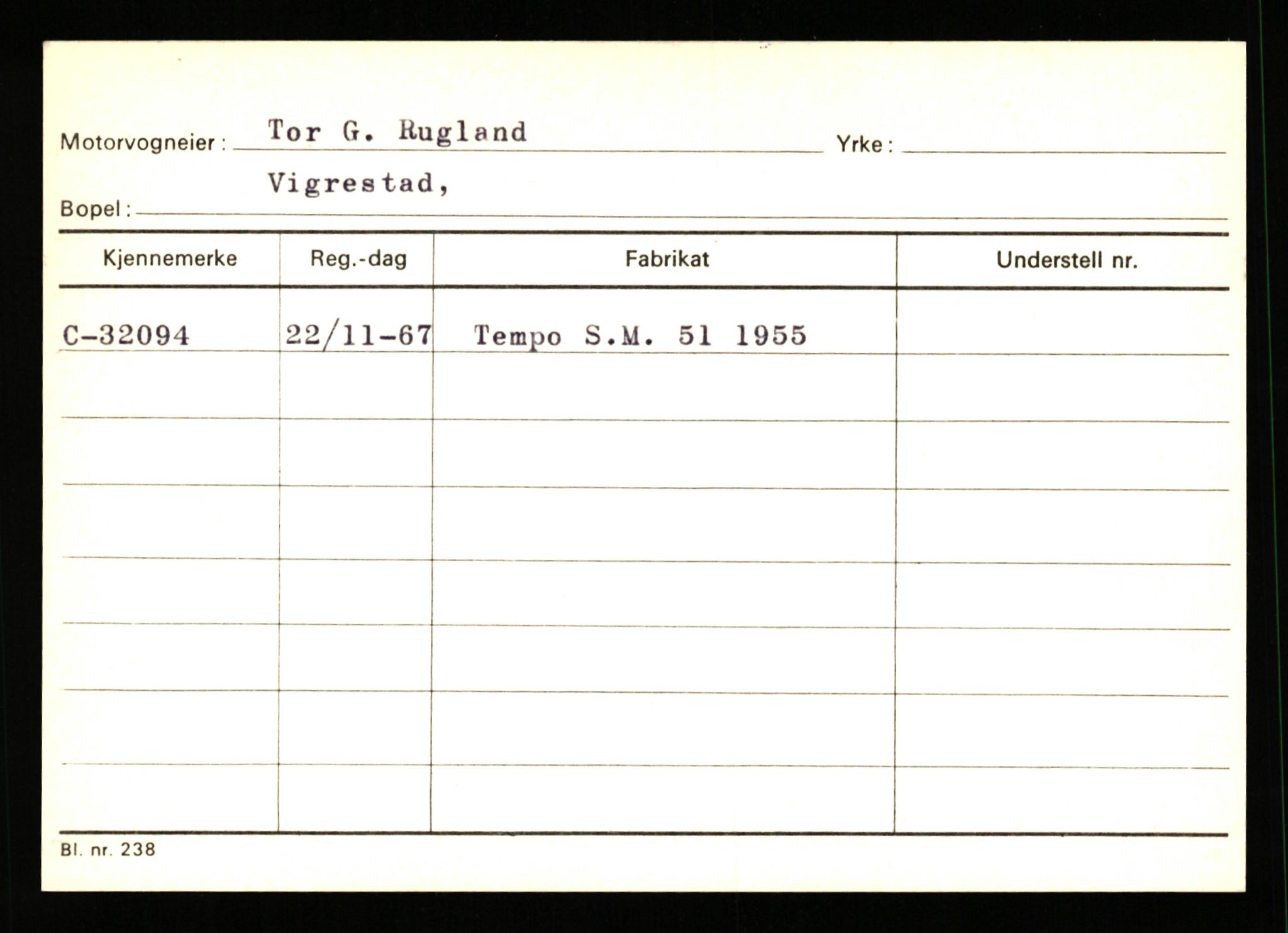 Stavanger trafikkstasjon, AV/SAST-A-101942/0/G/L0005: Registreringsnummer: 23000 - 34245, 1930-1971, s. 2814