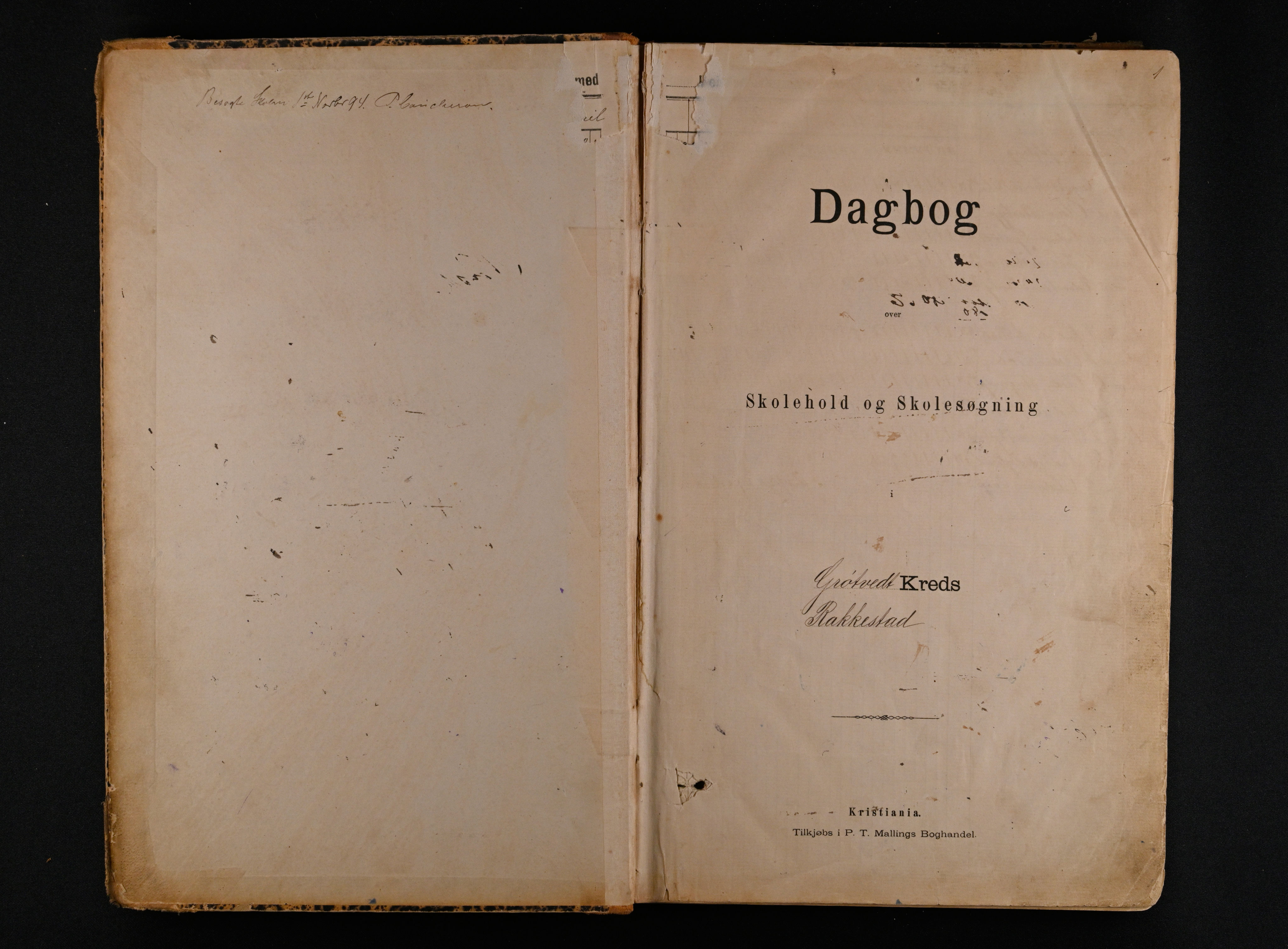 Rakkestad kommune. Grøtvedt, Finnestad, Haugsten skoler, IKAO/IKA-A-1542/F/Fa/L0003: Skoleprotokoll for Grøtvedt krets, 1889-1918