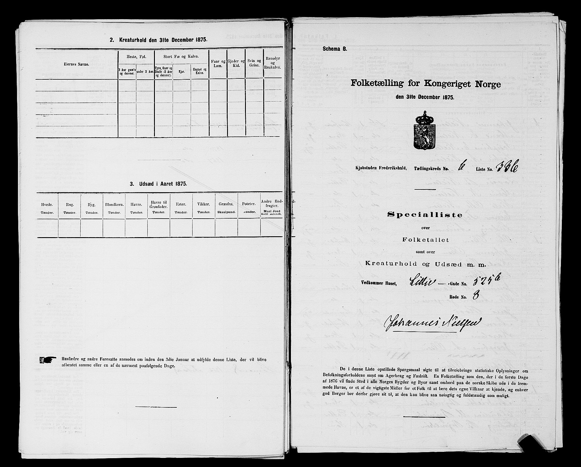 RA, Folketelling 1875 for 0101P Fredrikshald prestegjeld, 1875, s. 622