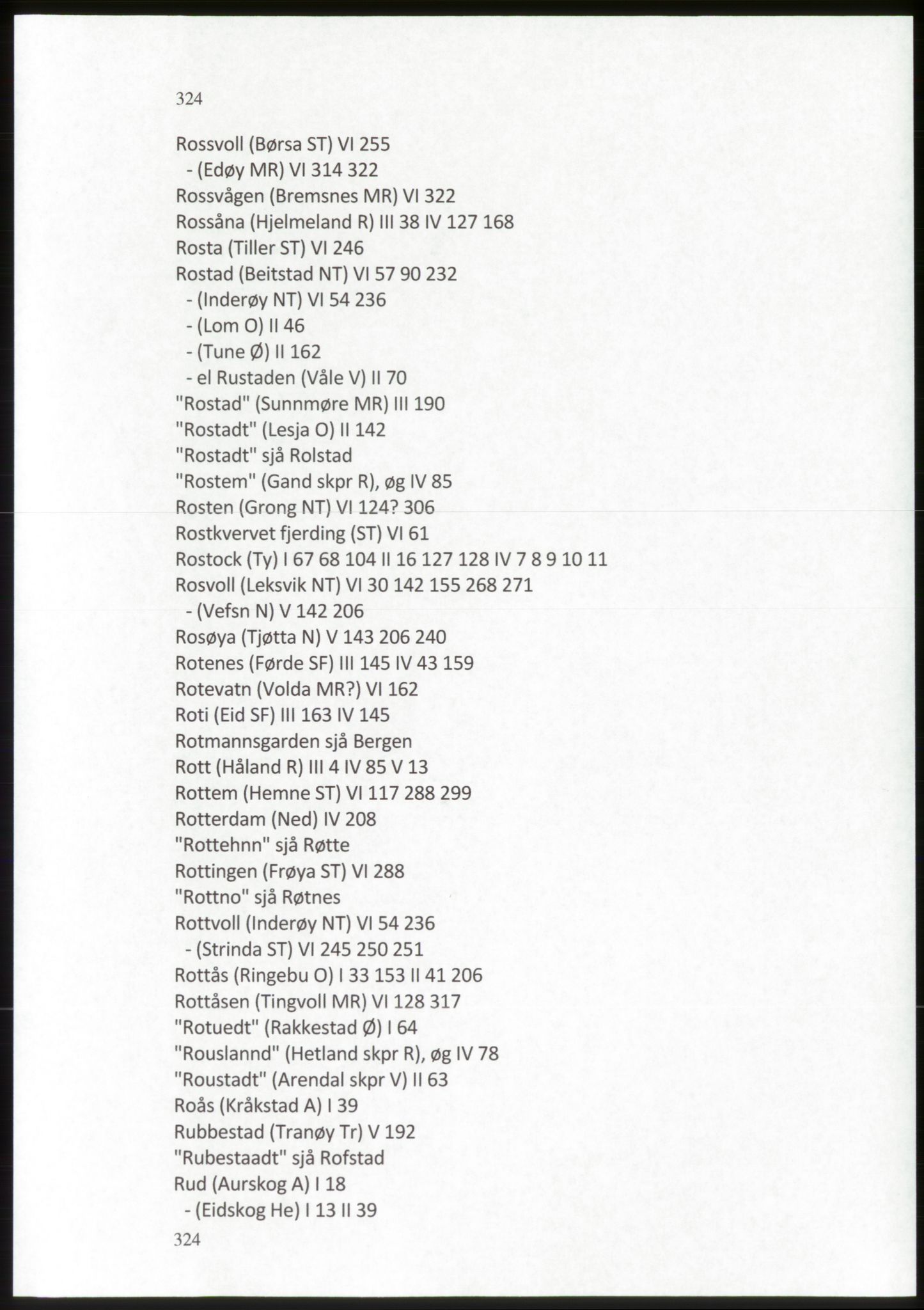 Publikasjoner utgitt av Arkivverket, PUBL/PUBL-001/C/0009: Stedsnavnregister, 1548-1567, s. 324