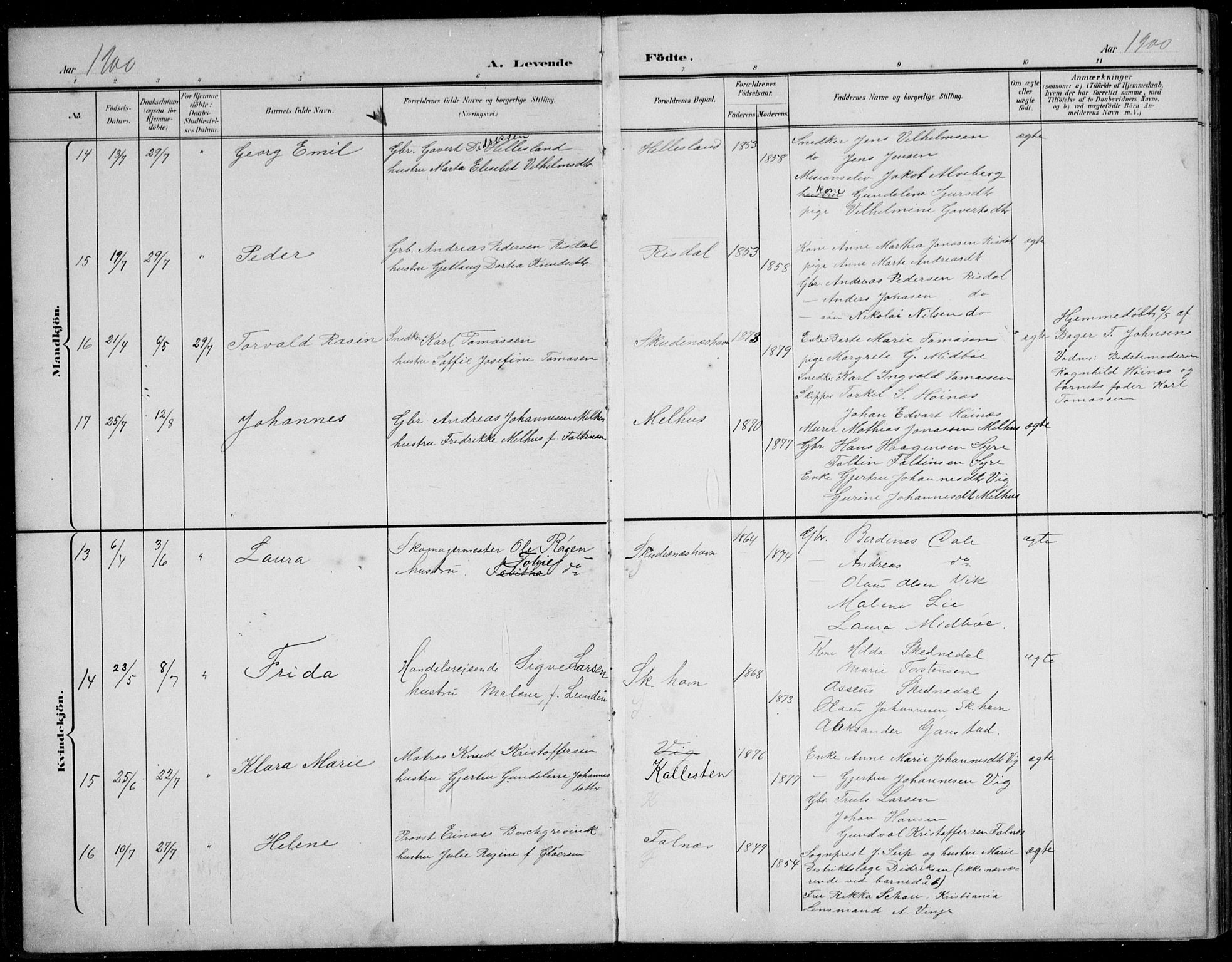 Skudenes sokneprestkontor, AV/SAST-A -101849/H/Ha/Hab/L0008: Klokkerbok nr. B 8, 1900-1937