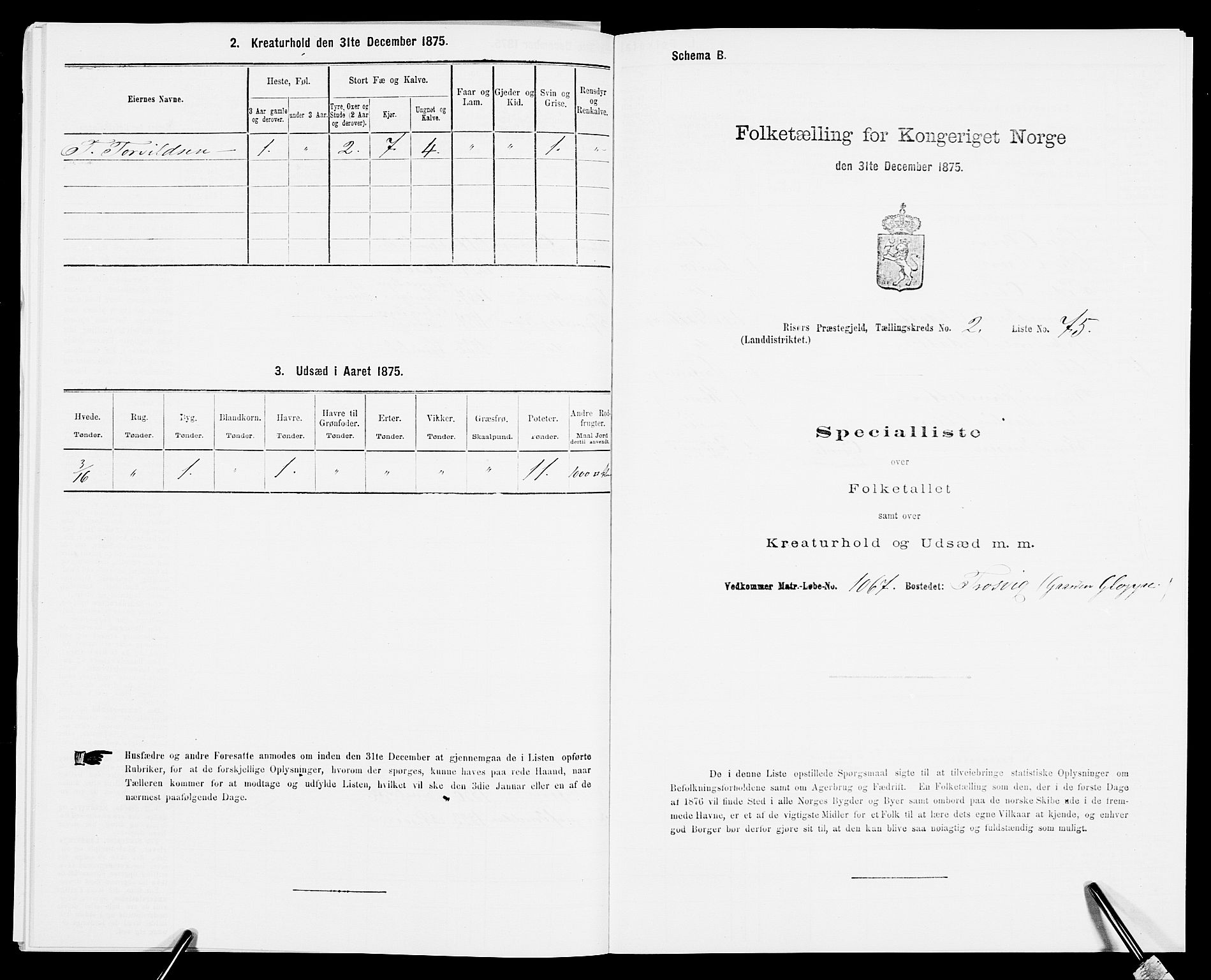 SAK, Folketelling 1875 for 0913L Risør prestegjeld, Søndeled sokn, 1875, s. 368