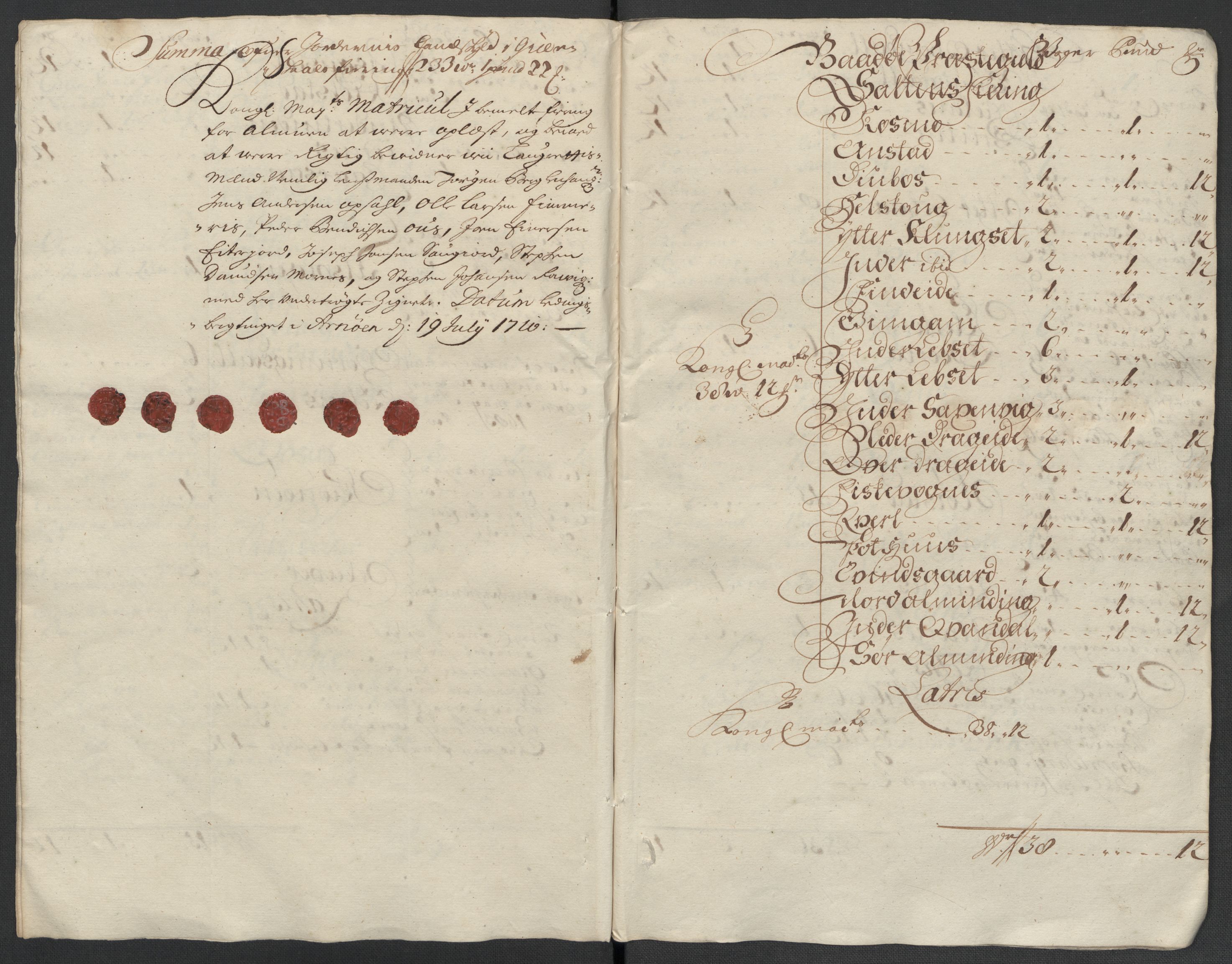 Rentekammeret inntil 1814, Reviderte regnskaper, Fogderegnskap, AV/RA-EA-4092/R66/L4581: Fogderegnskap Salten, 1707-1710, s. 415