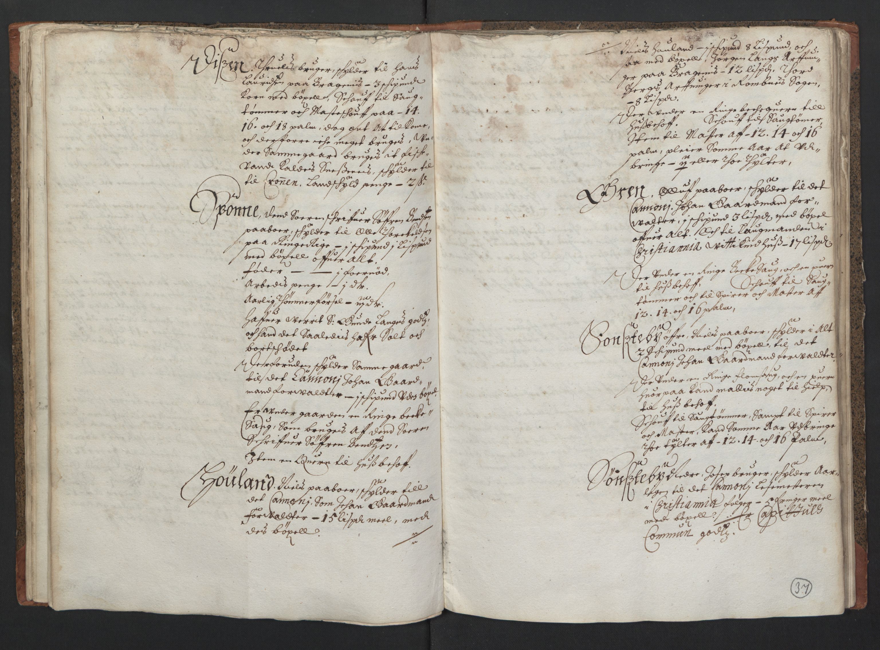 Rentekammeret inntil 1814, Realistisk ordnet avdeling, RA/EA-4070/L/L0016/0001: Tønsberg lagdømme. Eiker, Modum, Sigdal og Sandsvær: / Alminnelig jordebok, 1661, s. 36b-37a