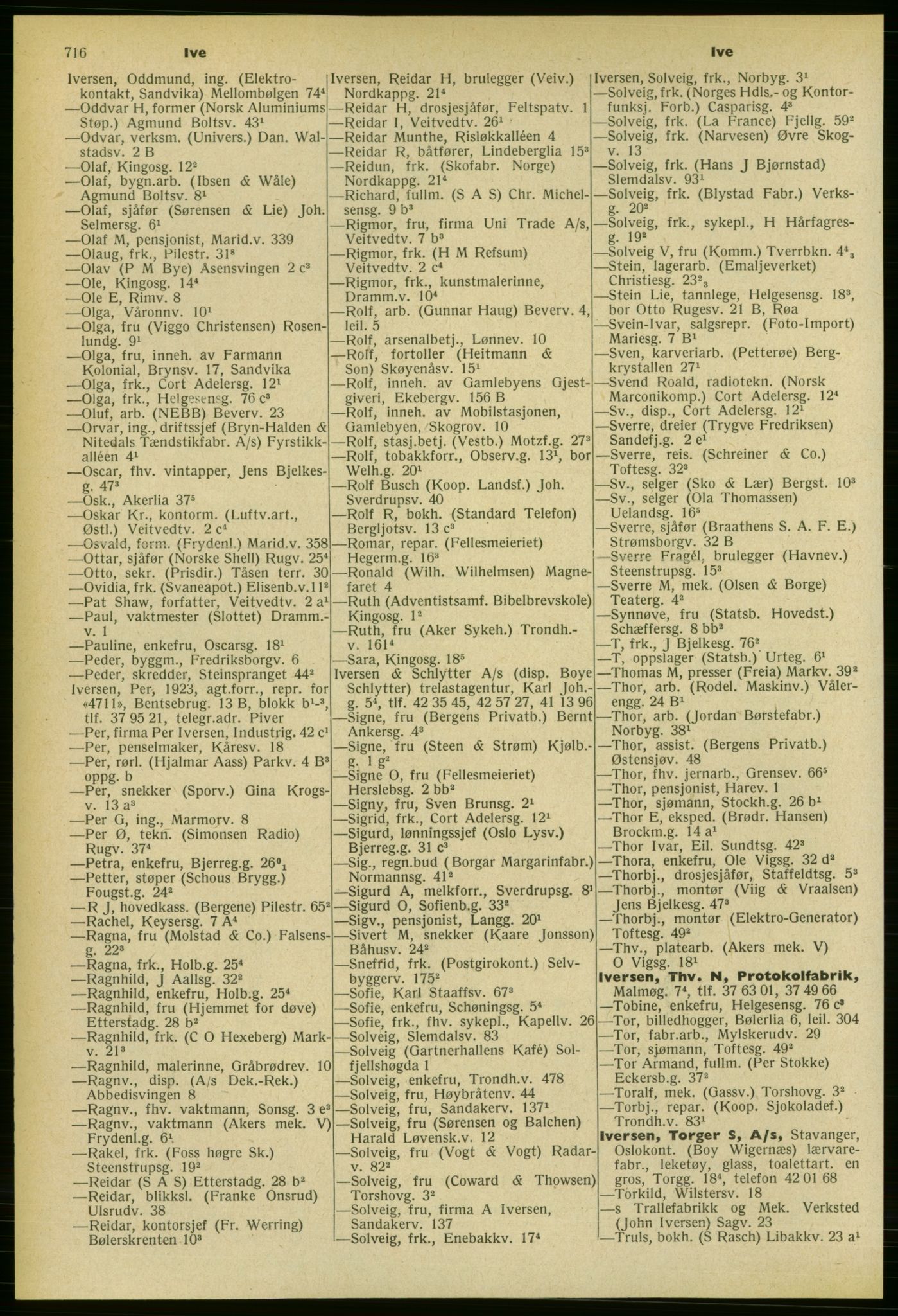 Kristiania/Oslo adressebok, PUBL/-, 1959-1960, s. 716