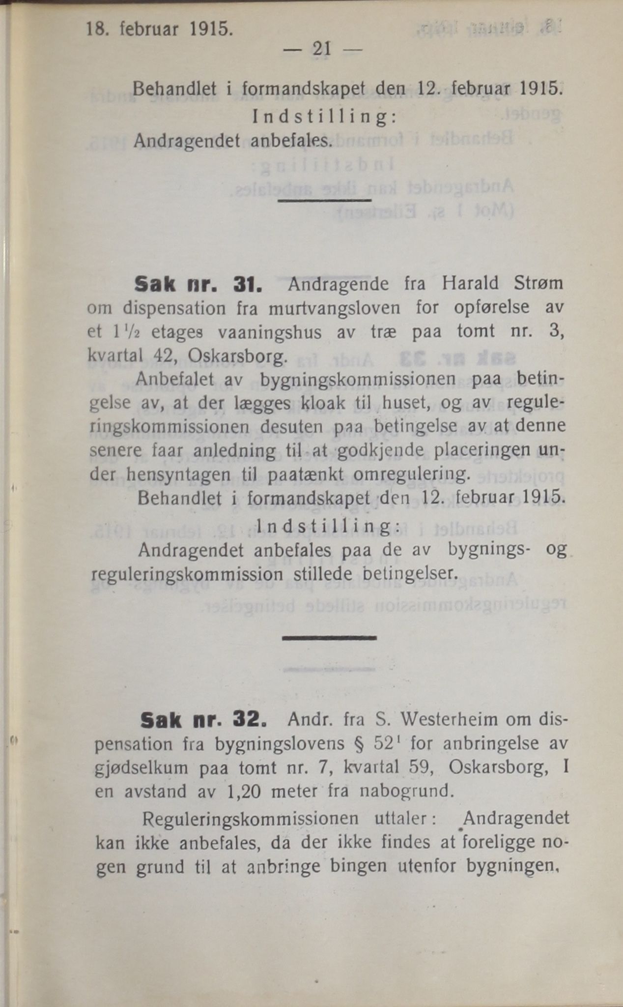 Narvik kommune. Formannskap , AIN/K-18050.150/A/Ab/L0005: Møtebok, 1915