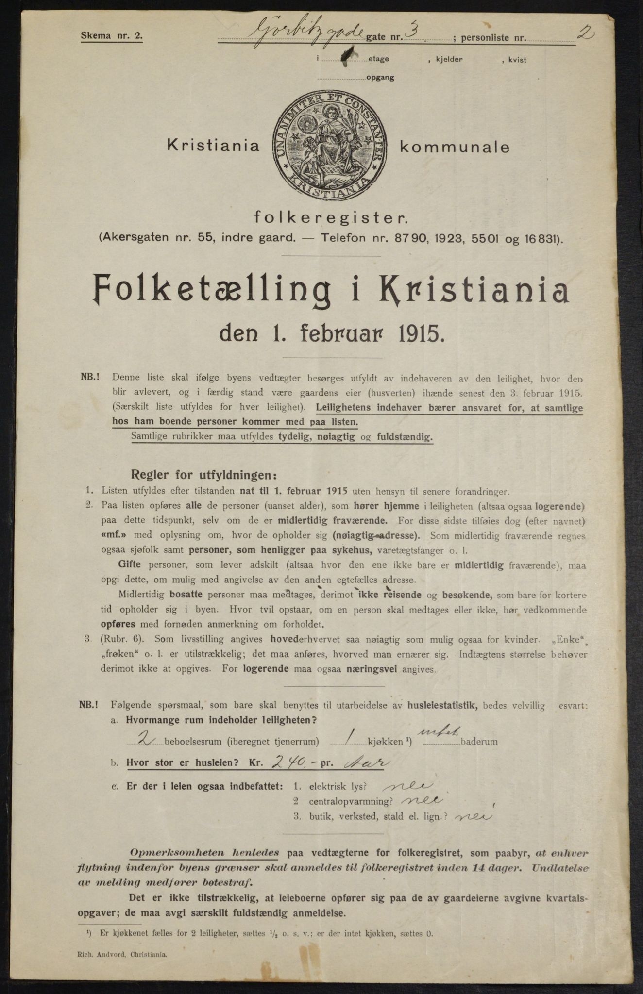 OBA, Kommunal folketelling 1.2.1915 for Kristiania, 1915, s. 32299