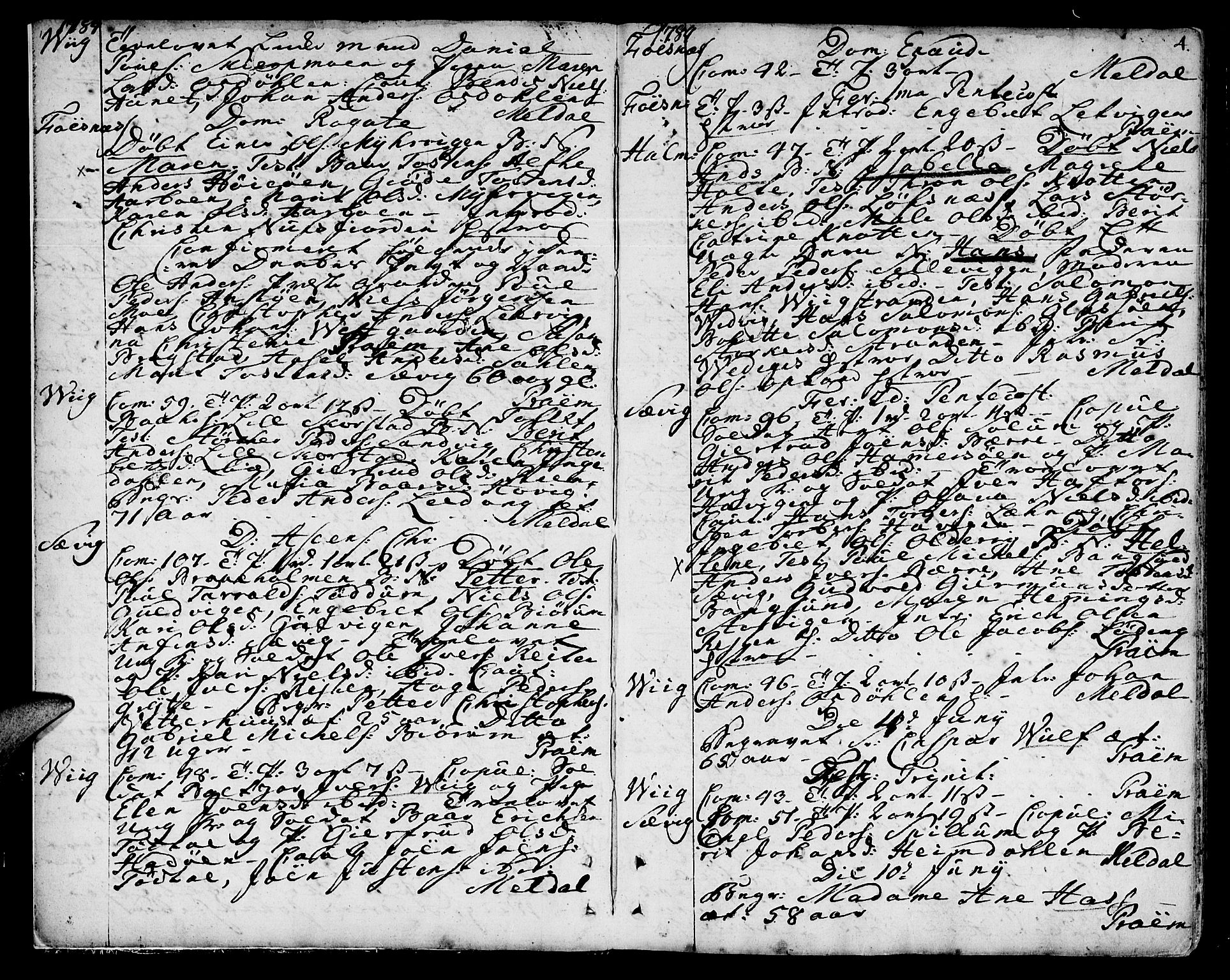 Ministerialprotokoller, klokkerbøker og fødselsregistre - Nord-Trøndelag, AV/SAT-A-1458/773/L0608: Ministerialbok nr. 773A02, 1784-1816, s. 4