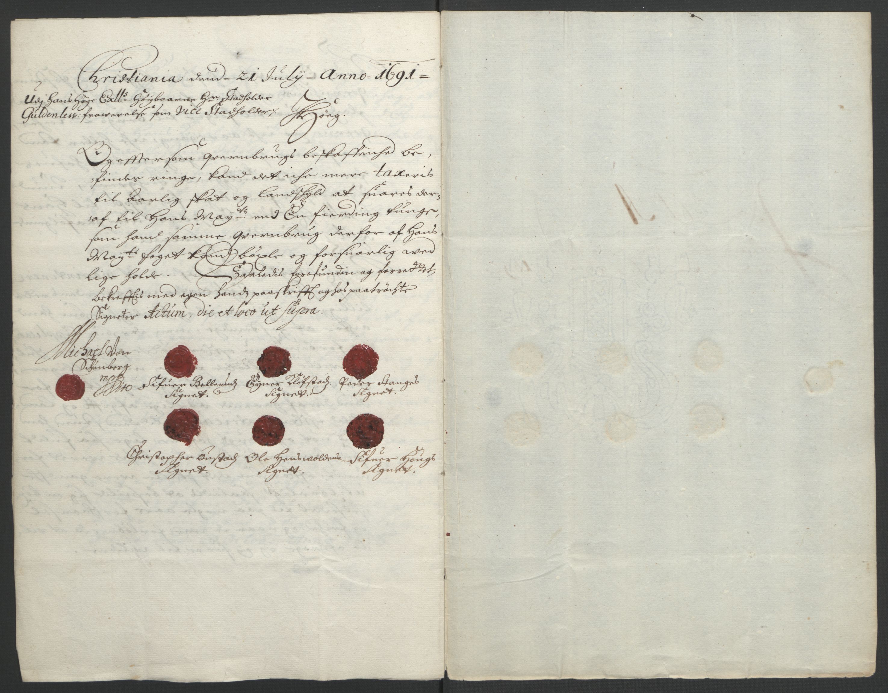 Rentekammeret inntil 1814, Reviderte regnskaper, Fogderegnskap, RA/EA-4092/R18/L1291: Fogderegnskap Hadeland, Toten og Valdres, 1692, s. 6