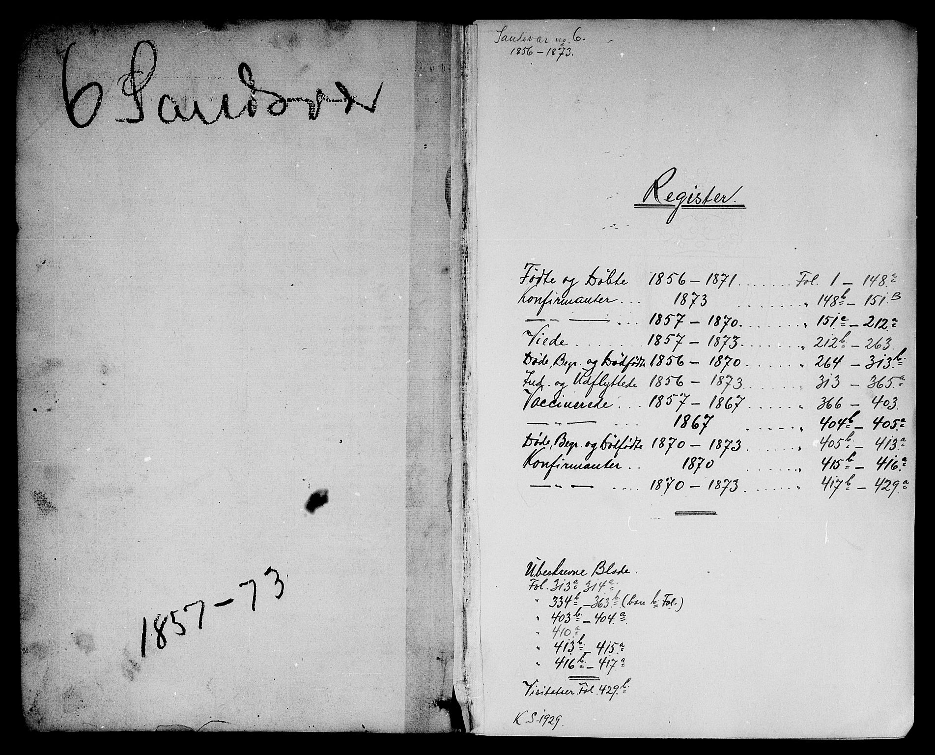 Sandsvær kirkebøker, SAKO/A-244/G/Ga/L0005: Klokkerbok nr. I 5, 1857-1873