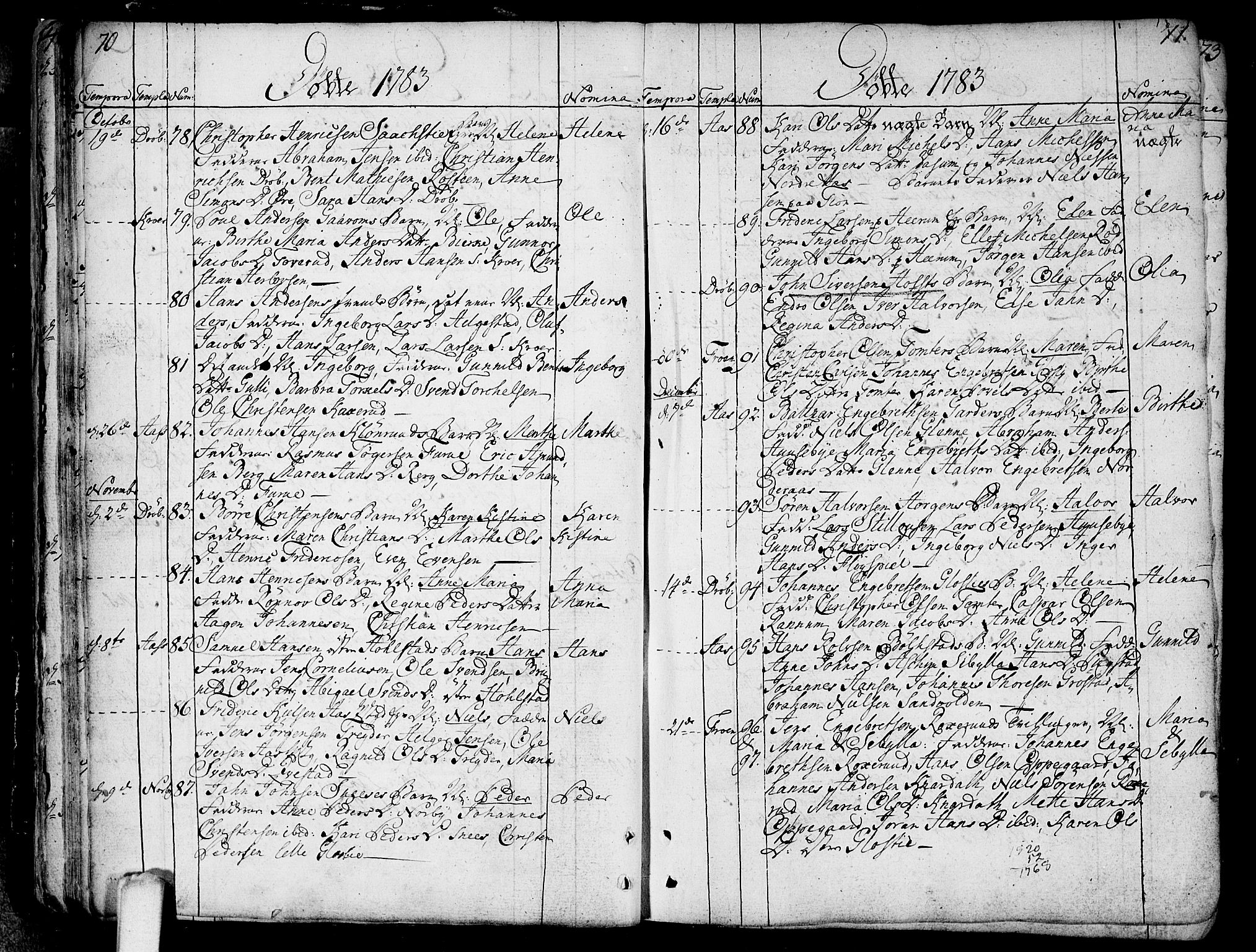 Ås prestekontor Kirkebøker, AV/SAO-A-10894/F/Fa/L0002: Ministerialbok nr. I 2, 1778-1813, s. 70-71