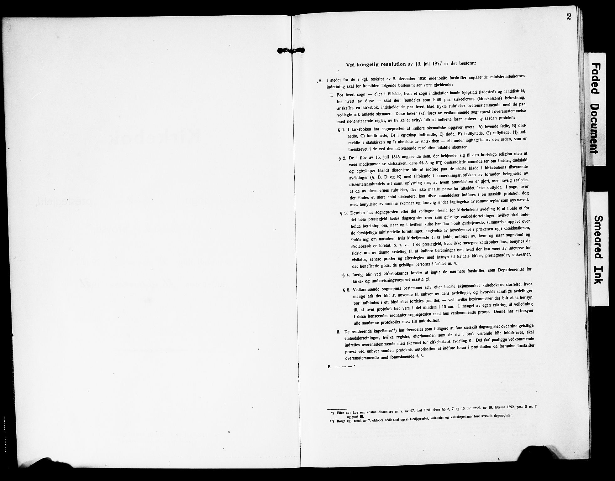 Mandal sokneprestkontor, SAK/1111-0030/F/Fb/Fbc/L0001: Klokkerbok nr. B 1, 1918-1931, s. 2