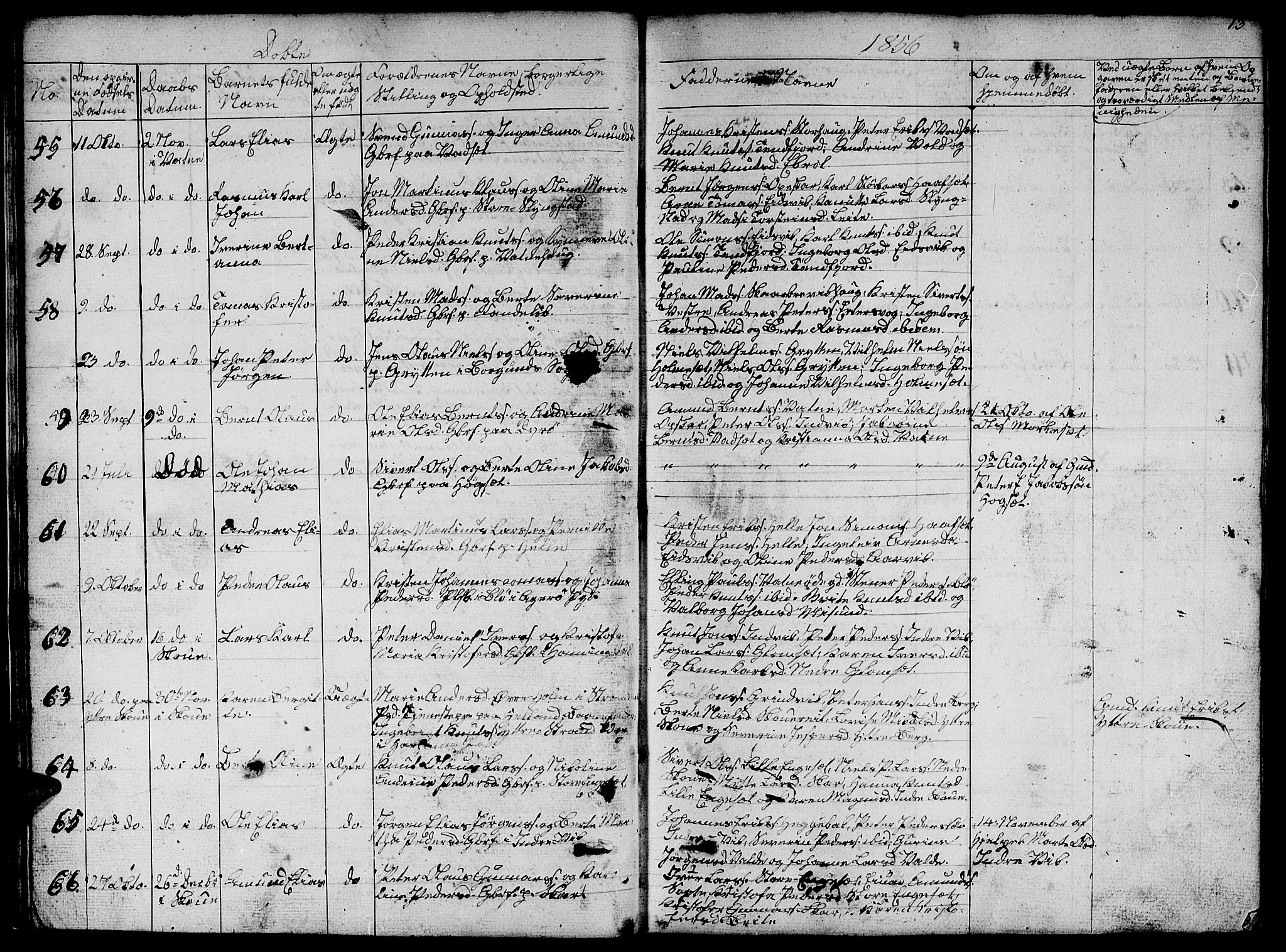 Ministerialprotokoller, klokkerbøker og fødselsregistre - Møre og Romsdal, AV/SAT-A-1454/524/L0363: Klokkerbok nr. 524C04, 1855-1864, s. 13