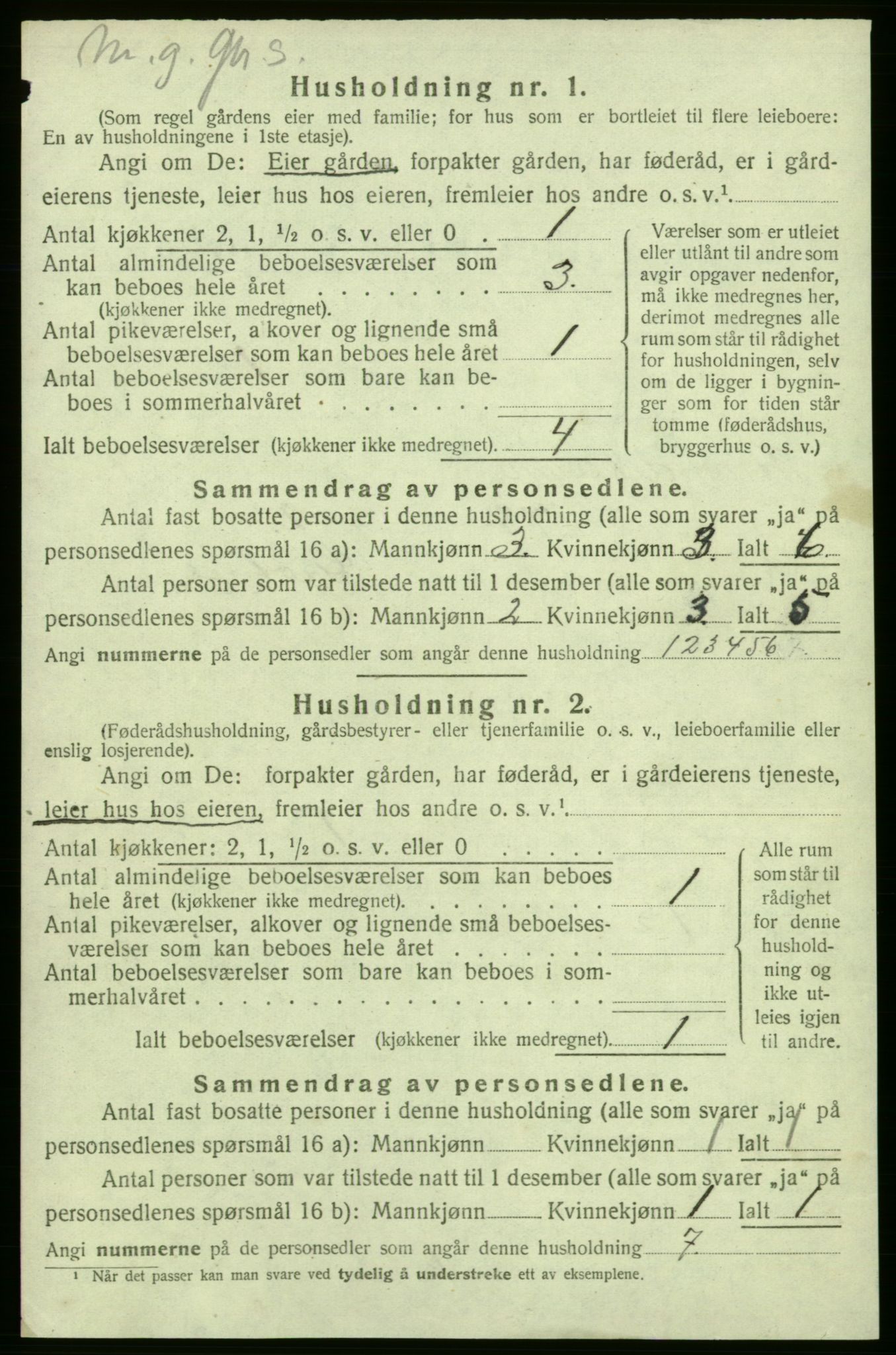 SAB, Folketelling 1920 for 1226 Strandebarm herred, 1920, s. 1179