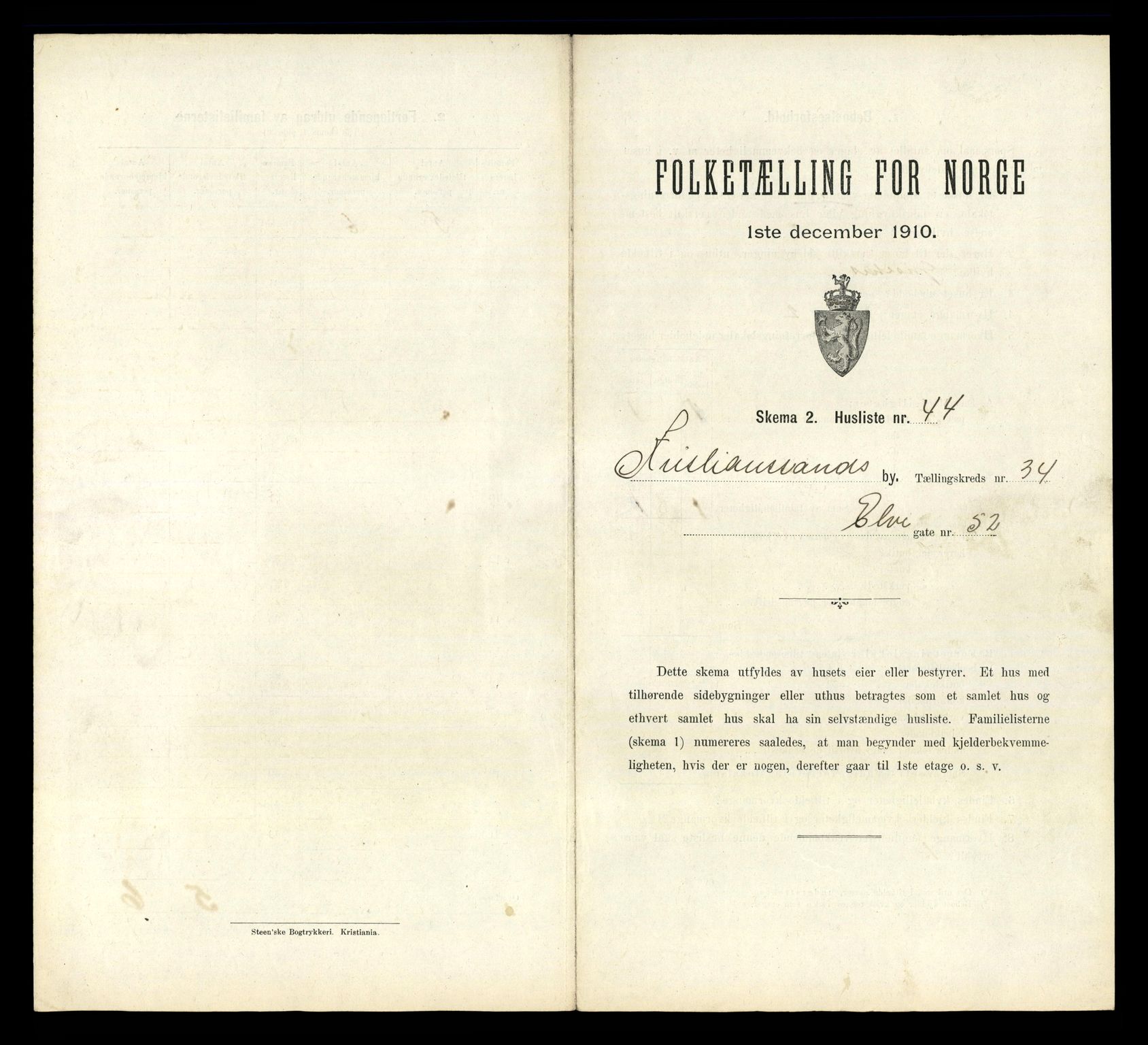 RA, Folketelling 1910 for 1001 Kristiansand kjøpstad, 1910, s. 9054