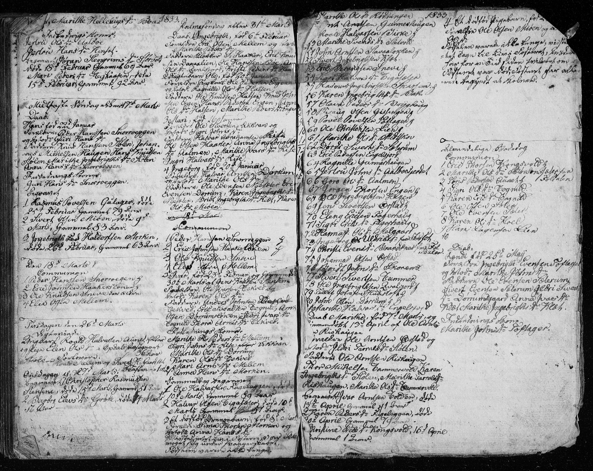 Ministerialprotokoller, klokkerbøker og fødselsregistre - Sør-Trøndelag, AV/SAT-A-1456/678/L0913: Klokkerbok nr. 678C02, 1825-1833