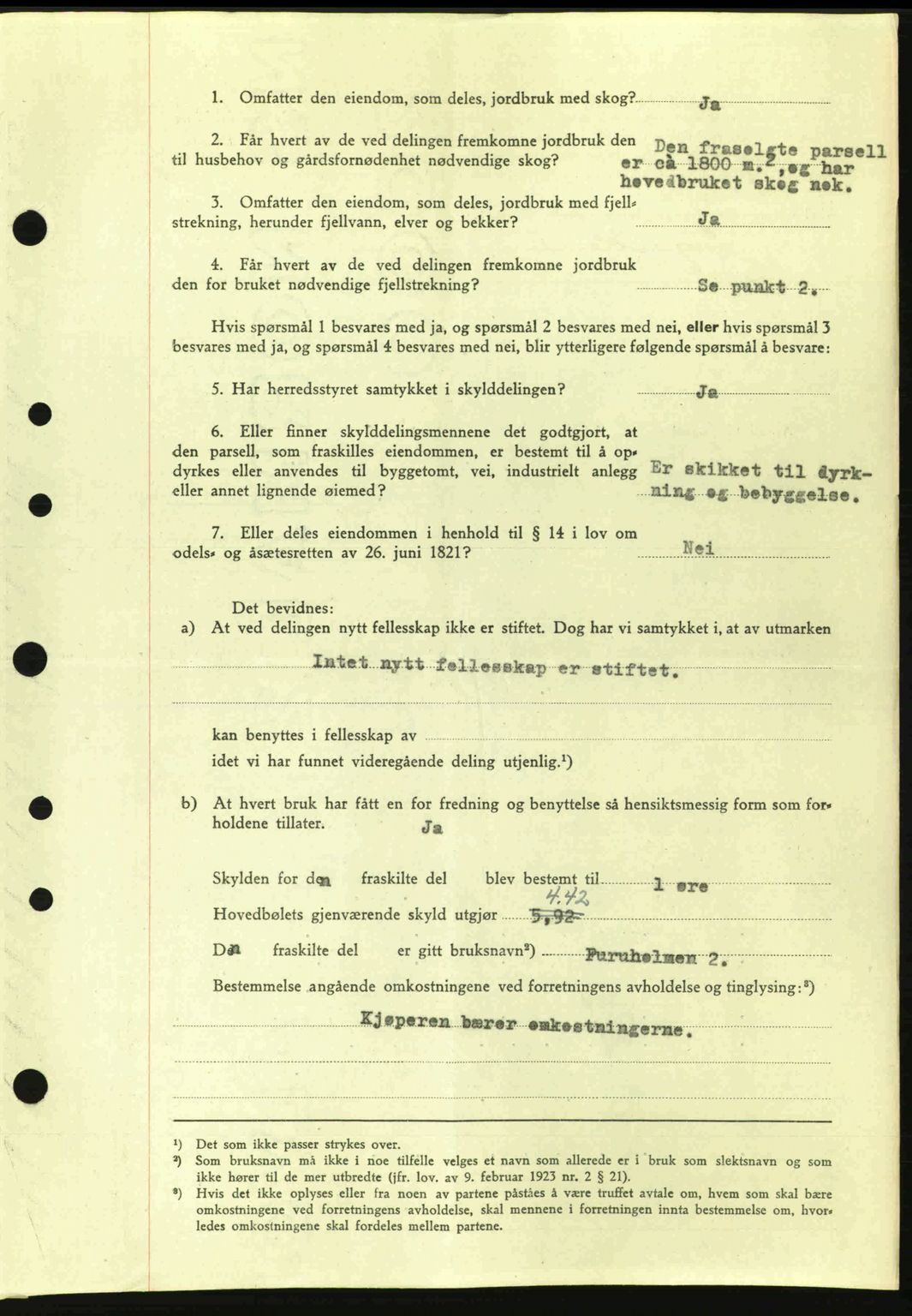 Nedenes sorenskriveri, AV/SAK-1221-0006/G/Gb/Gba/L0052: Pantebok nr. A6a, 1944-1945, Dagboknr: 860/1944