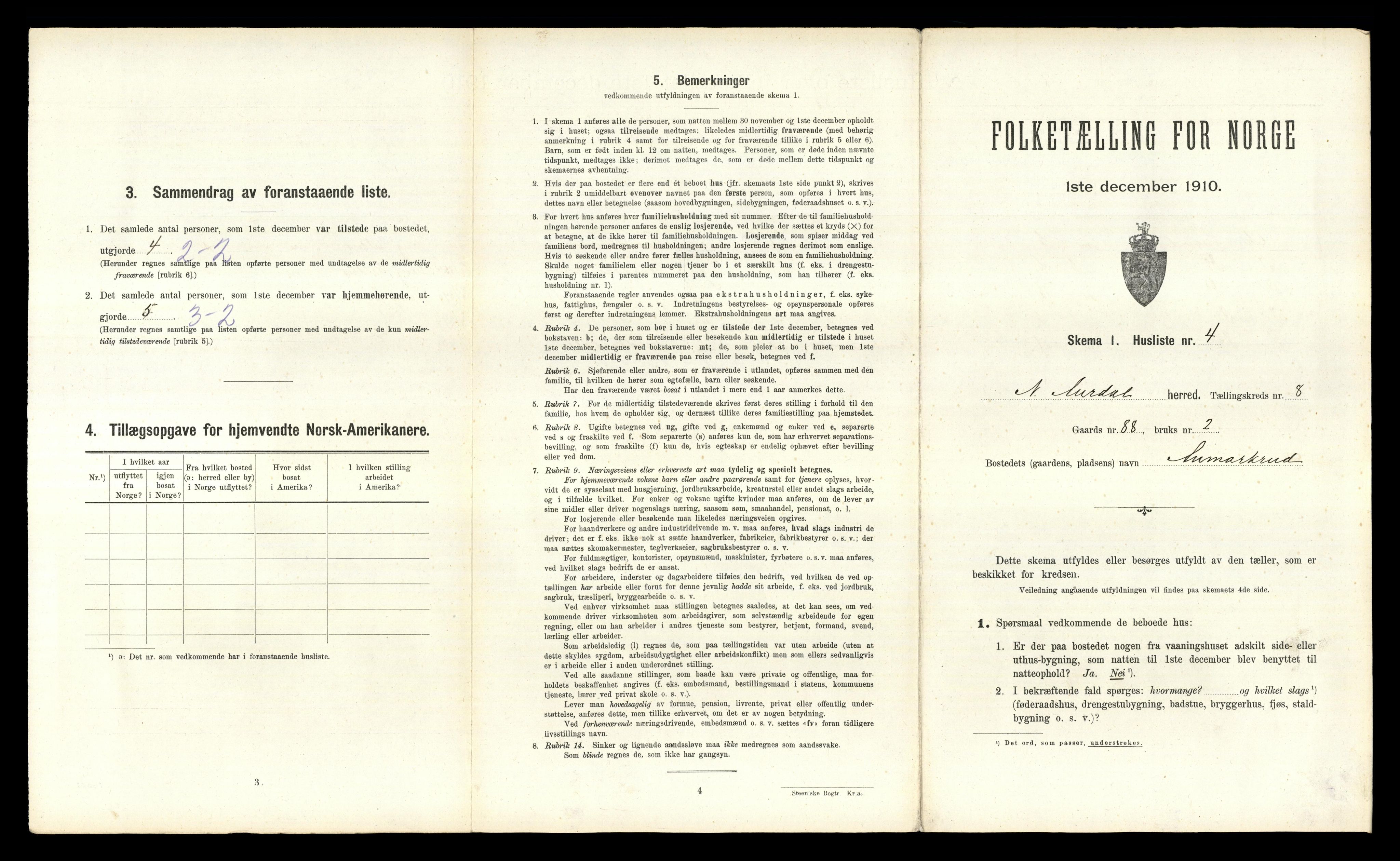 RA, Folketelling 1910 for 0542 Nord-Aurdal herred, 1910, s. 1115