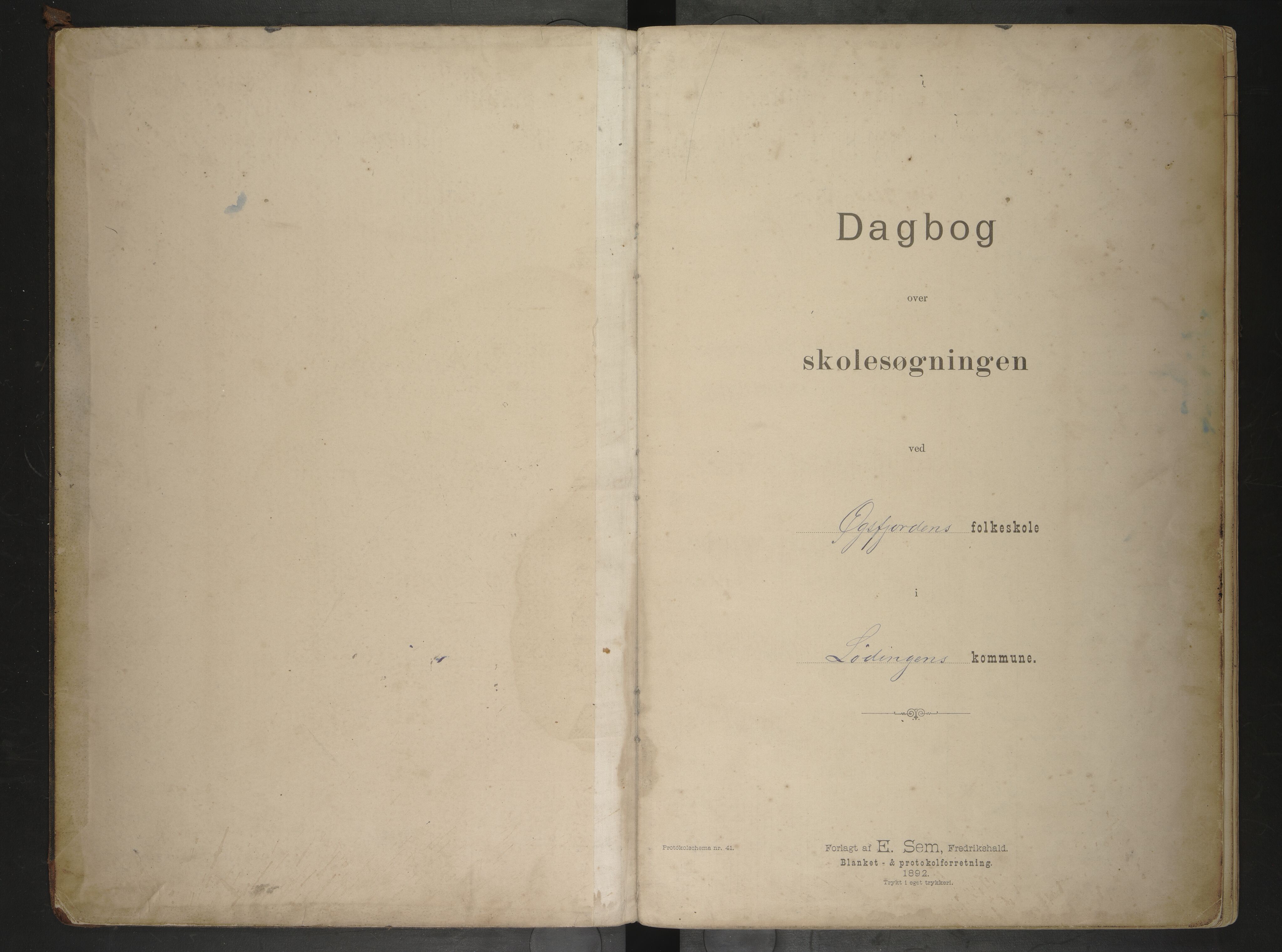 Lødingen kommune. Ymse skolekretser, AIN/K-18510.510.04/F/Fa/L0002: Husjord/Høyvåg/Hægstad/Kvankjos/Svarskar/Øksnes, 1892-1908