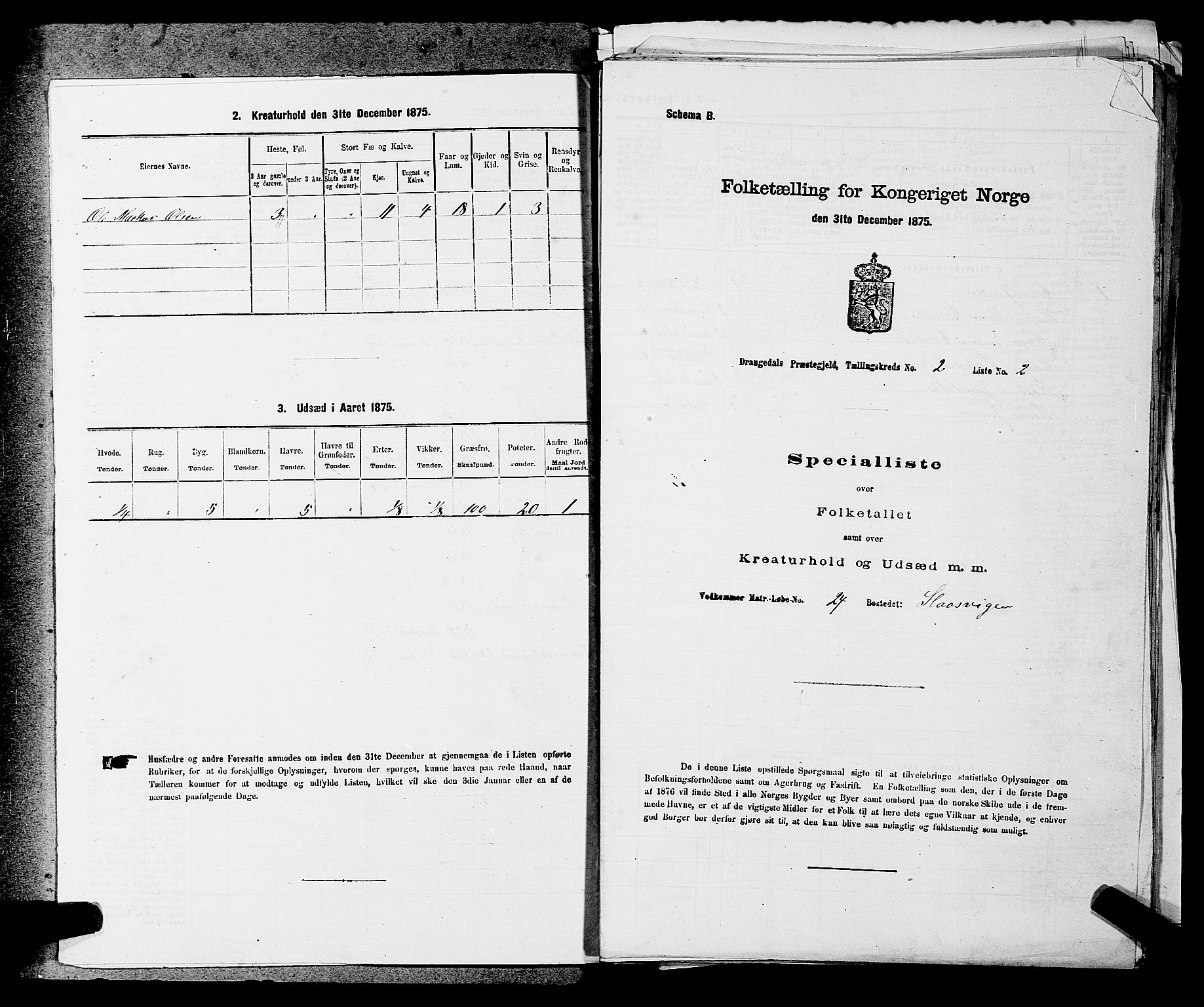 SAKO, Folketelling 1875 for 0817P Drangedal prestegjeld, 1875, s. 234