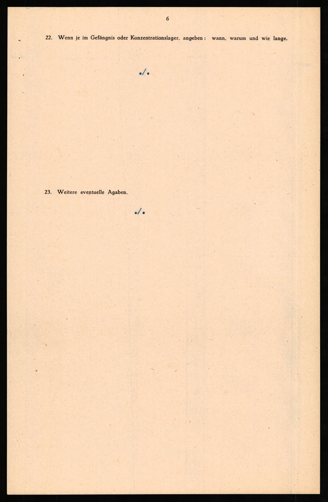 Forsvaret, Forsvarets overkommando II, RA/RAFA-3915/D/Db/L0027: CI Questionaires. Tyske okkupasjonsstyrker i Norge. Tyskere., 1945-1946, s. 155