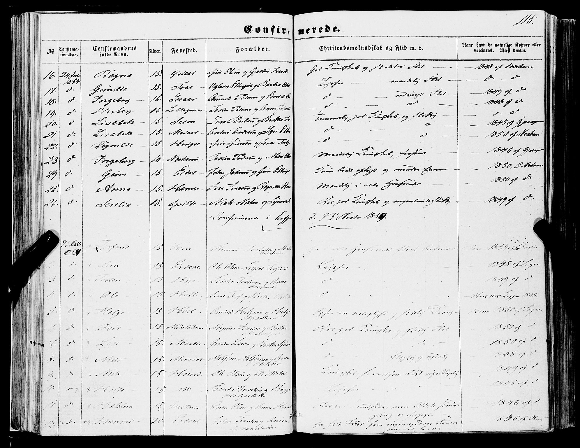 Ulvik sokneprestembete, SAB/A-78801/H/Haa: Ministerialbok nr. A 13, 1853-1863, s. 115