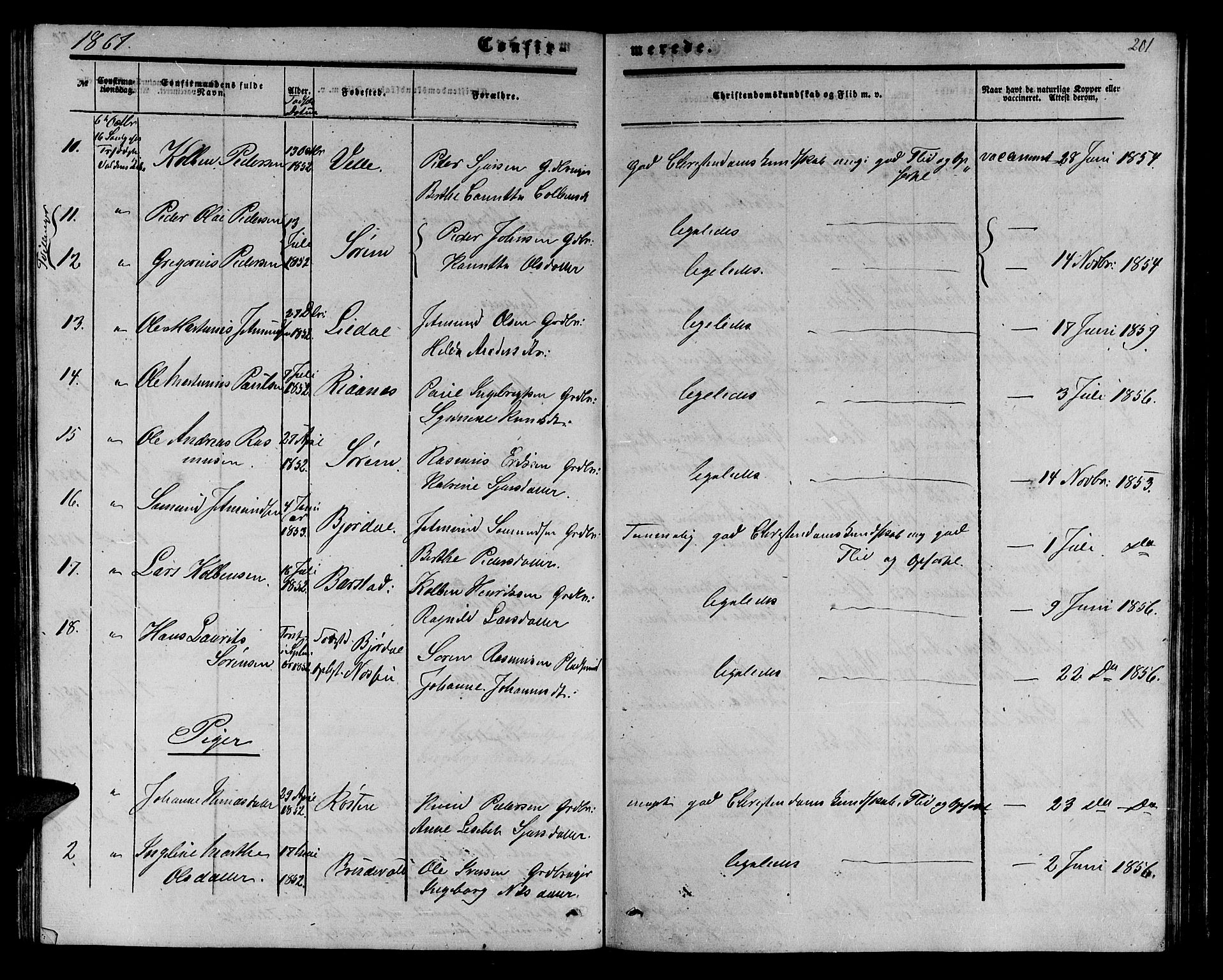 Ministerialprotokoller, klokkerbøker og fødselsregistre - Møre og Romsdal, AV/SAT-A-1454/513/L0188: Klokkerbok nr. 513C02, 1865-1882, s. 201