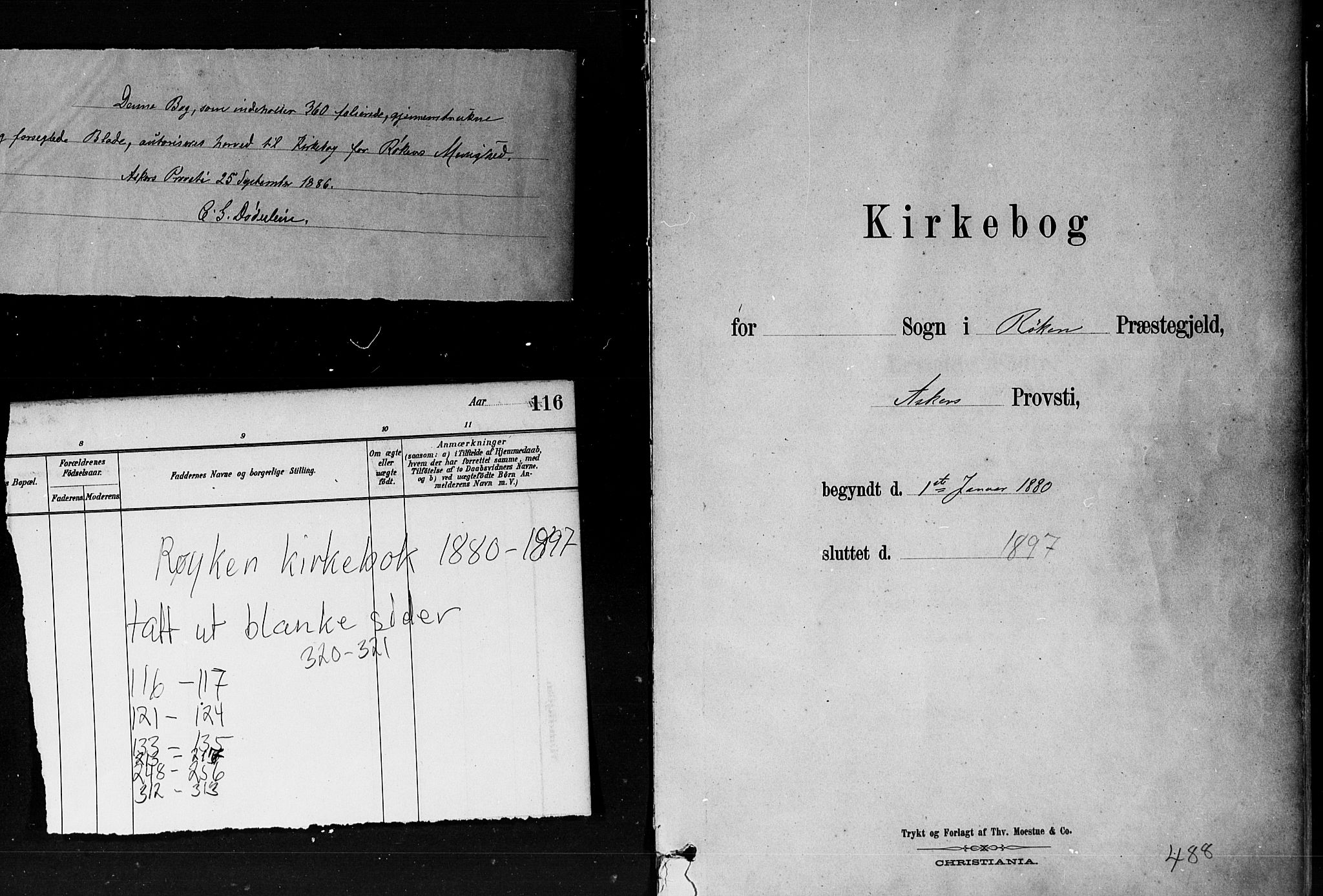 Røyken kirkebøker, SAKO/A-241/F/Fa/L0008: Ministerialbok nr. 8, 1880-1897