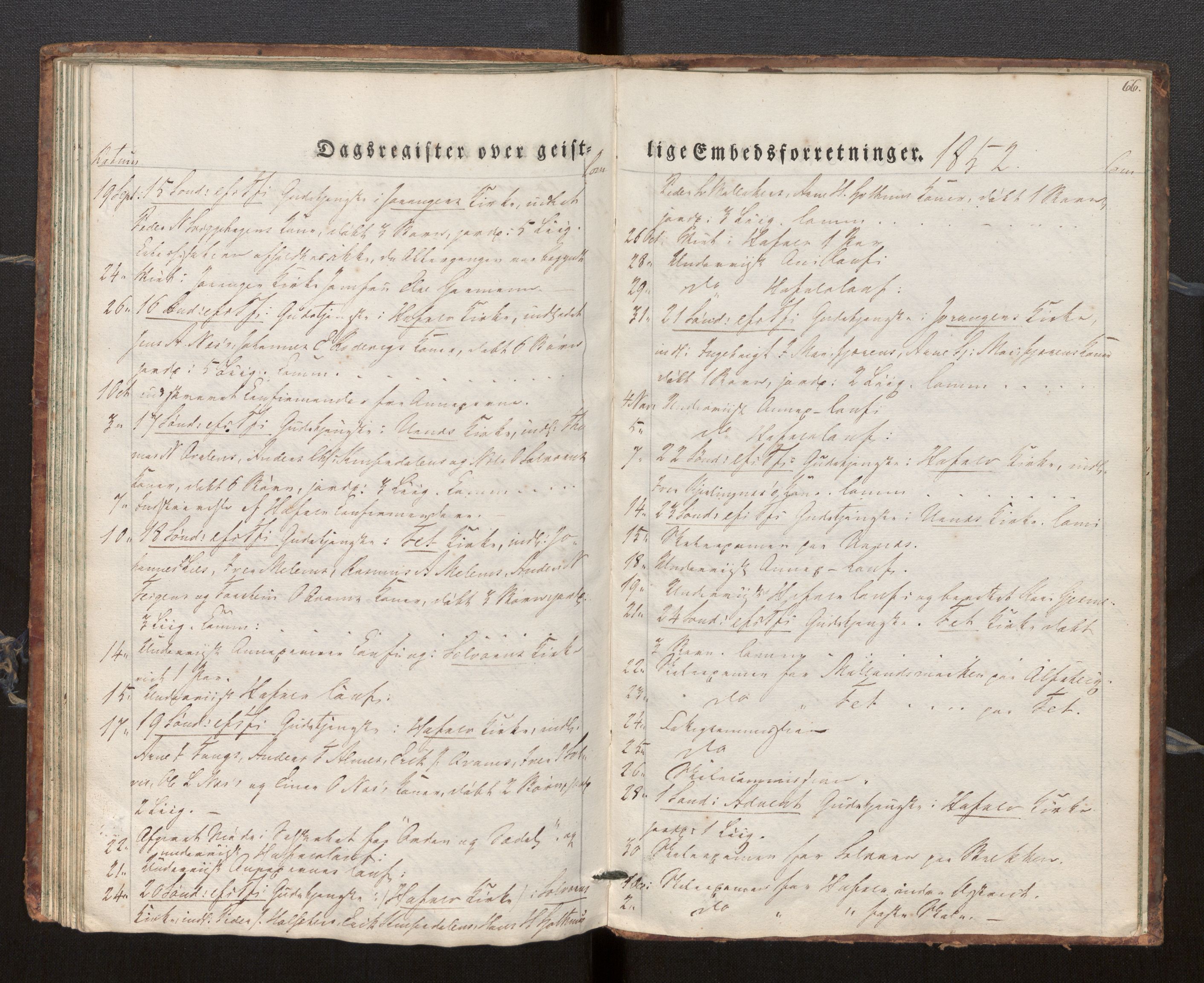 Hafslo sokneprestembete, SAB/A-80301/H/Haa/Haaf/L0001: Dagregister nr. F 1, 1834-1854, s. 66