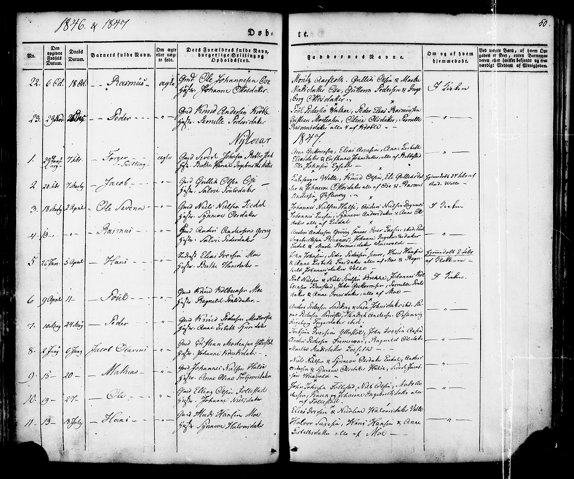 Ministerialprotokoller, klokkerbøker og fødselsregistre - Møre og Romsdal, AV/SAT-A-1454/513/L0174: Ministerialbok nr. 513A01, 1831-1855, s. 50