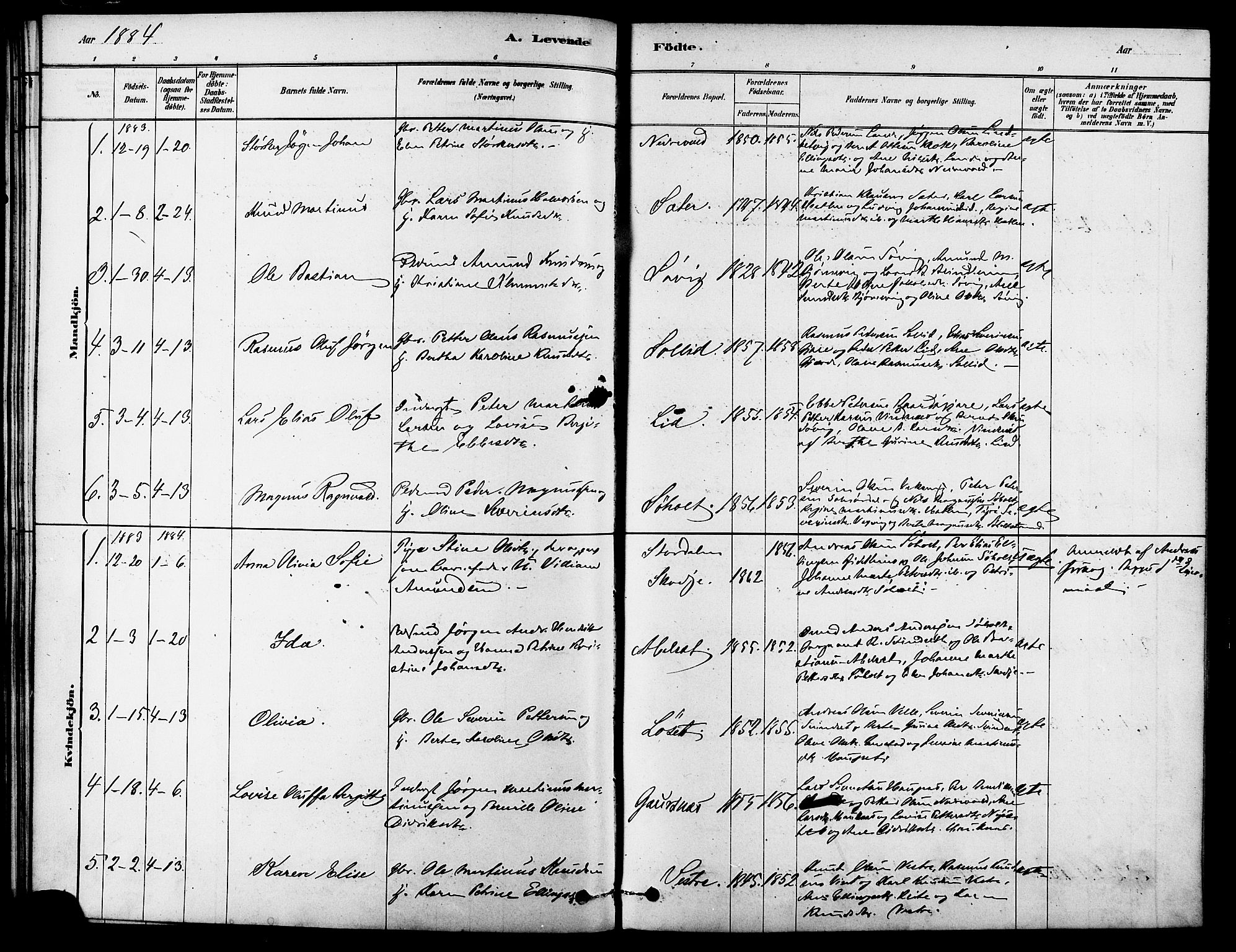 Ministerialprotokoller, klokkerbøker og fødselsregistre - Møre og Romsdal, SAT/A-1454/522/L0315: Ministerialbok nr. 522A10, 1878-1890